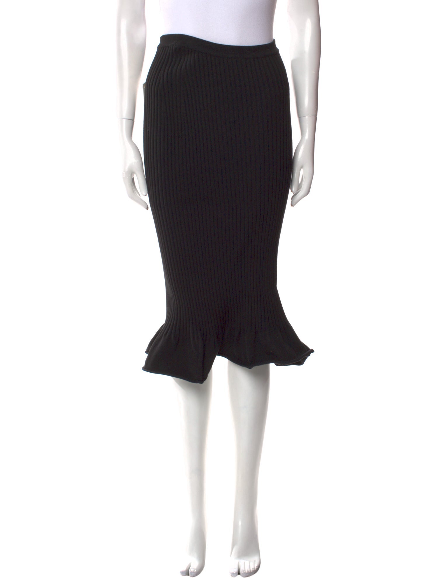 Khaite Wool Knee-Length Skirt