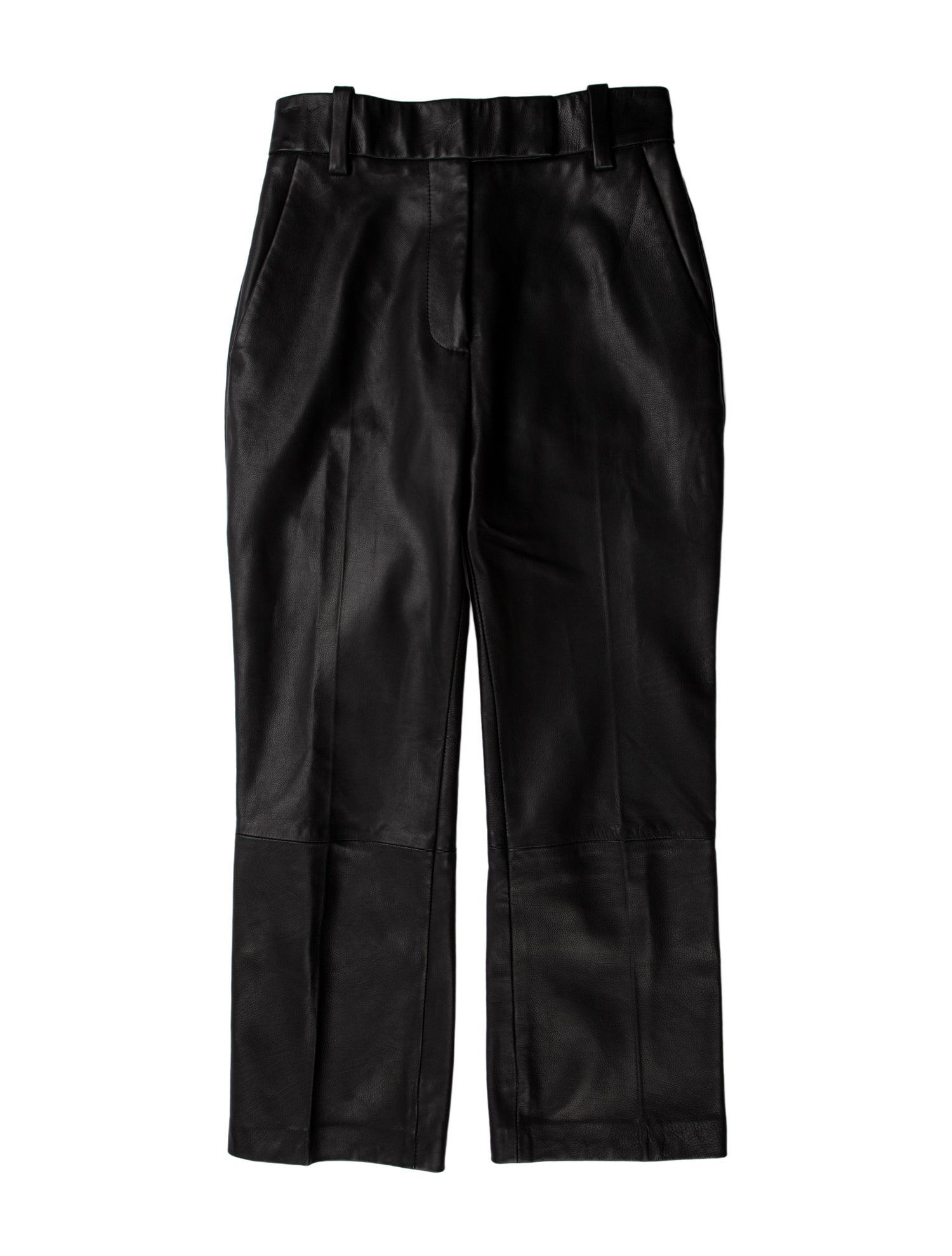 Khaite Leather Straight Leg Pants
