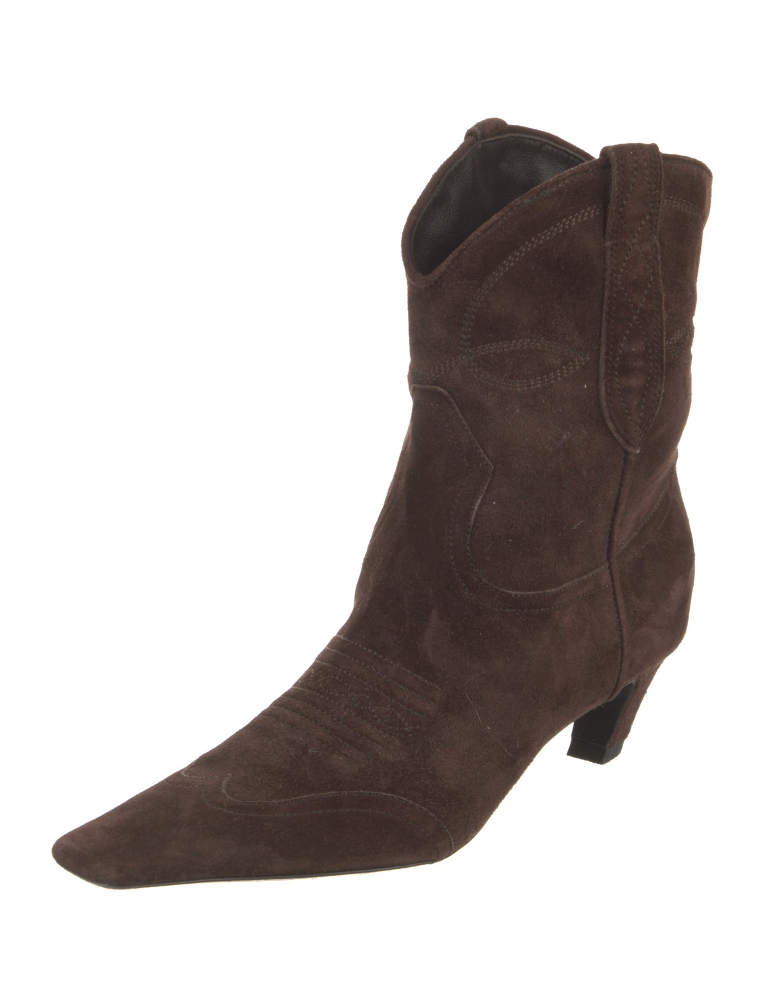 Khaite Suede Western Boots