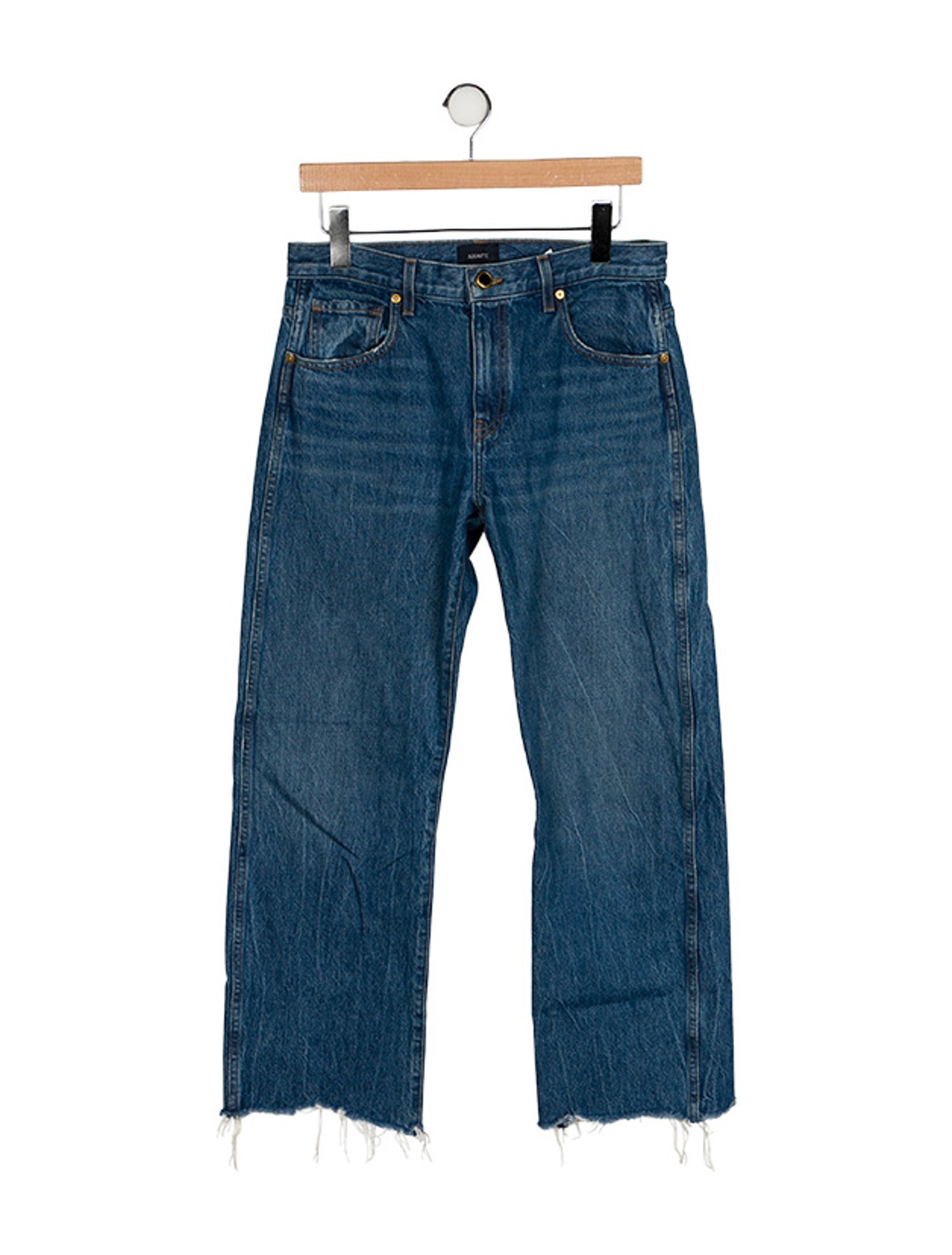 Khaite Mid-Rise Wide Leg Jeans