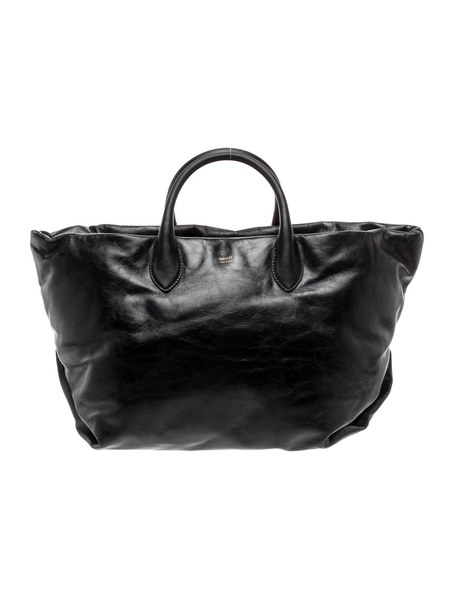 Khaite Leather Weekender Bag