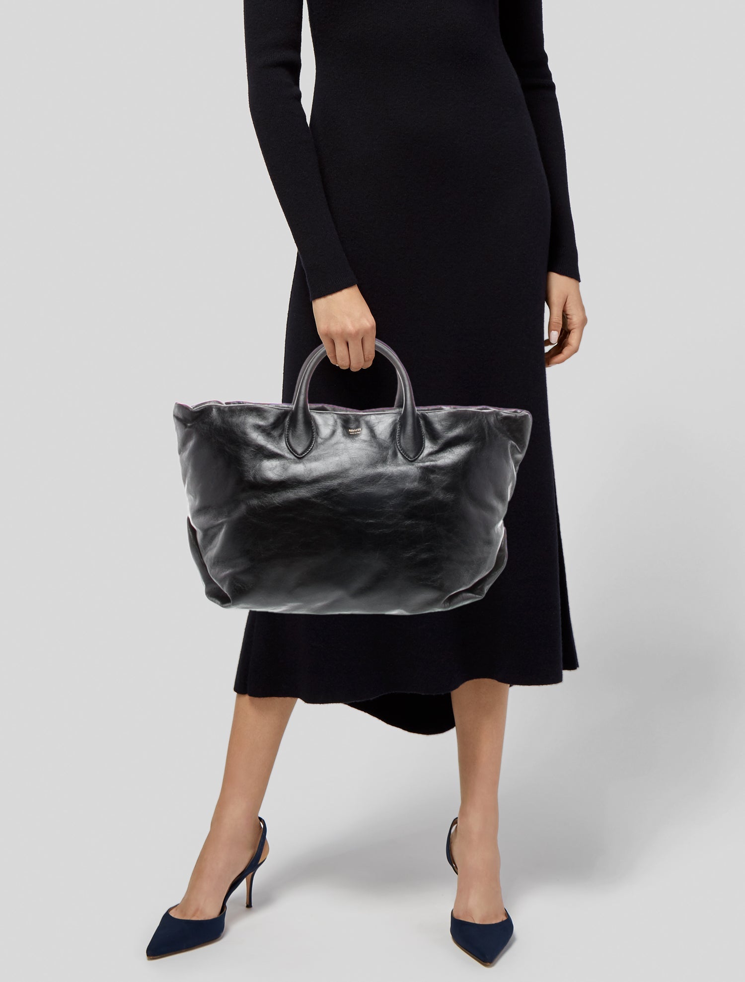 Khaite Leather Weekender Bag