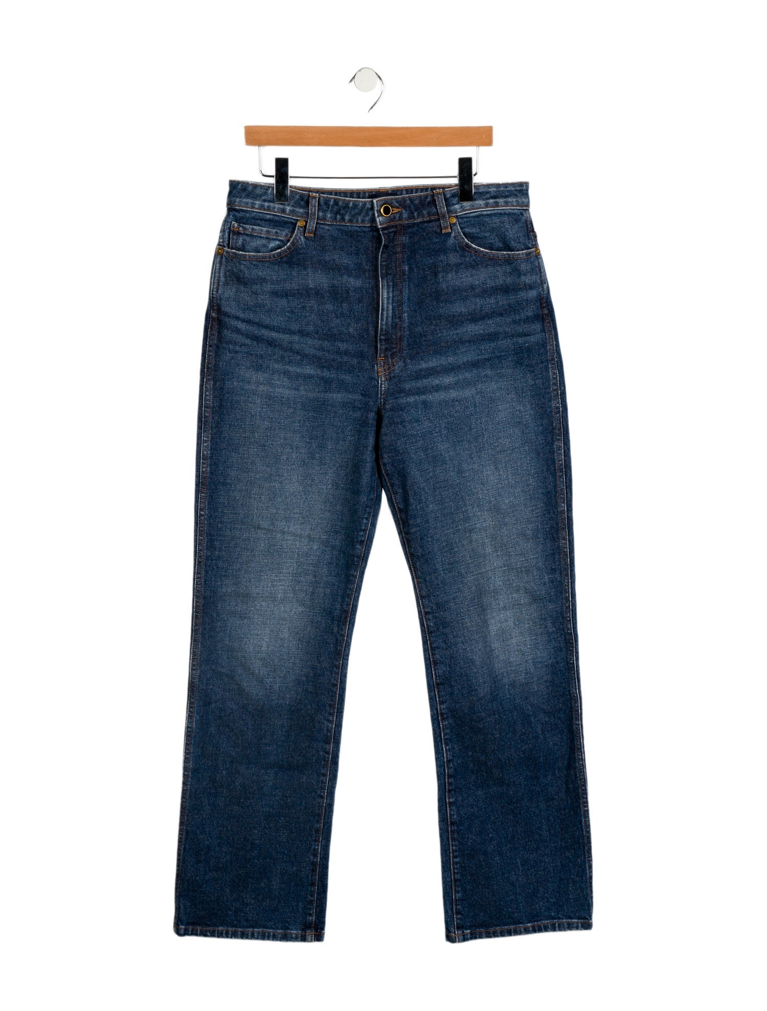 Khaite High-Rise Wide Leg Jeans