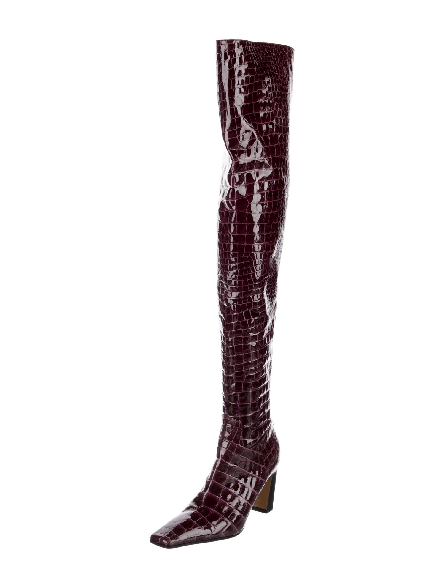 Khaite Embossed Leather Boots