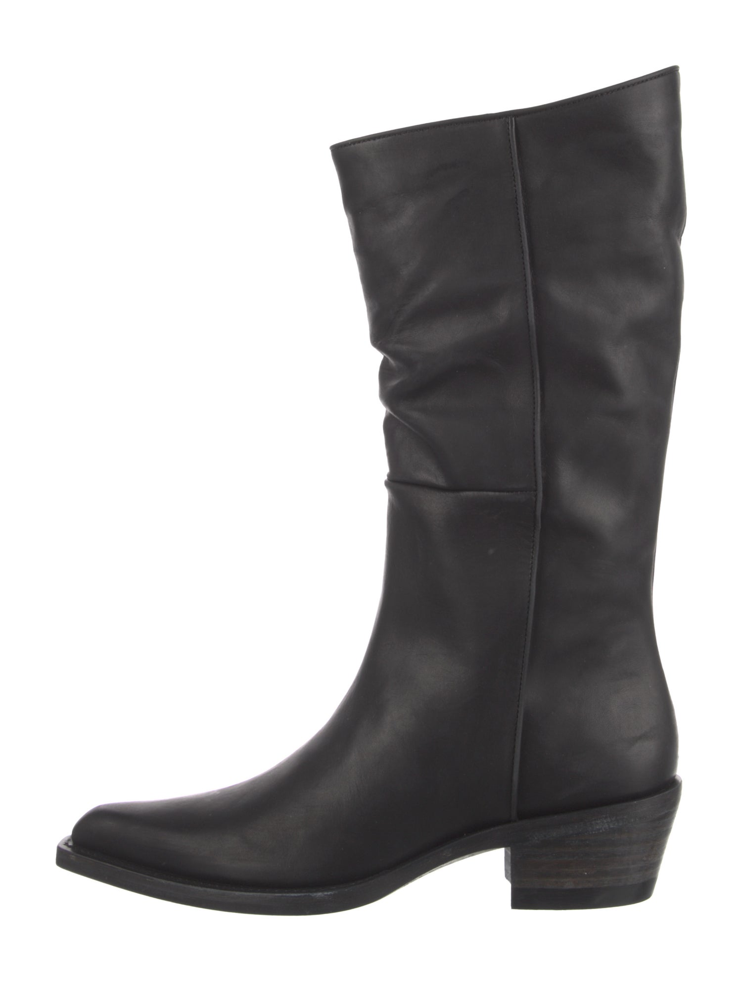 Khaite Leather Western Boots