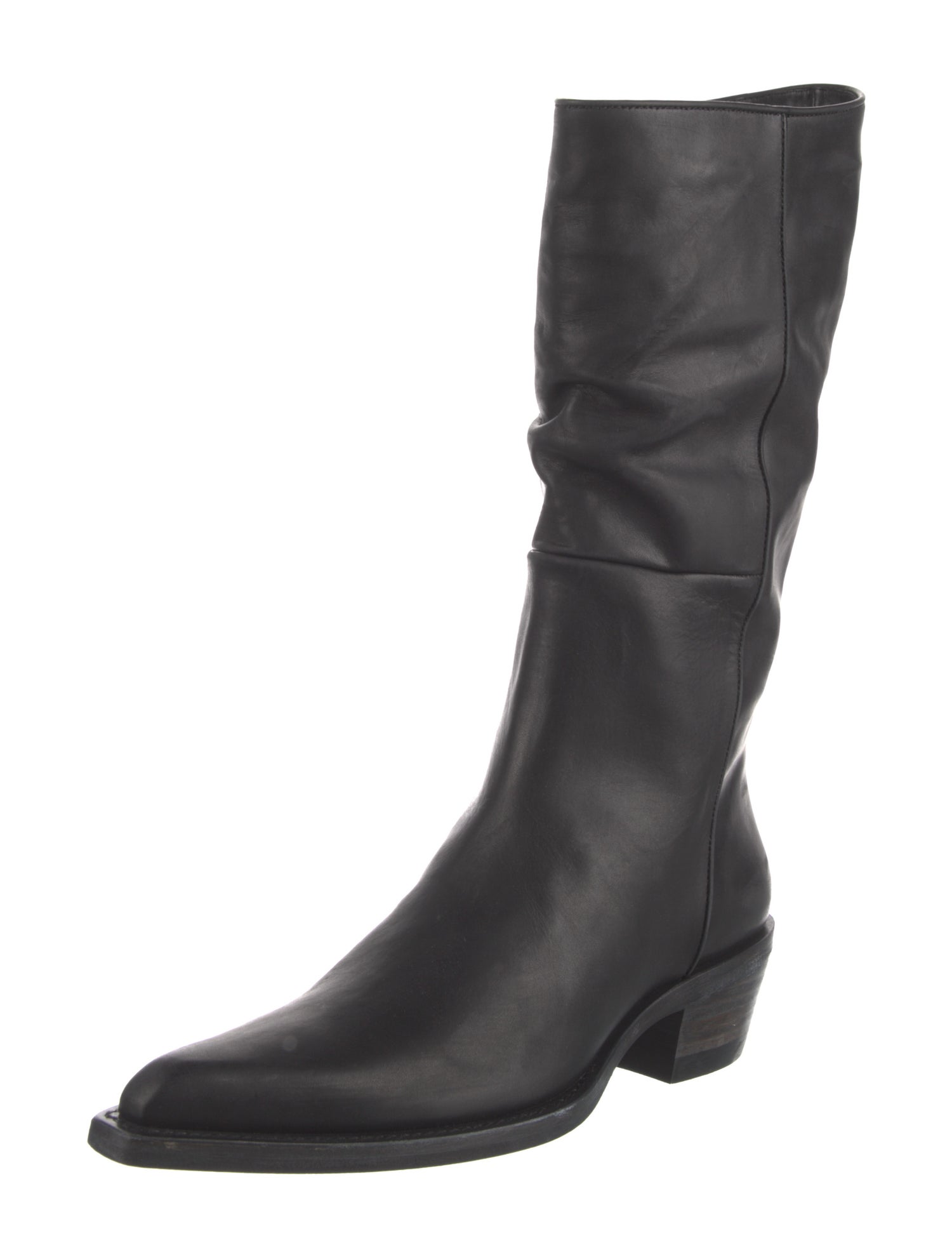 Khaite Leather Western Boots