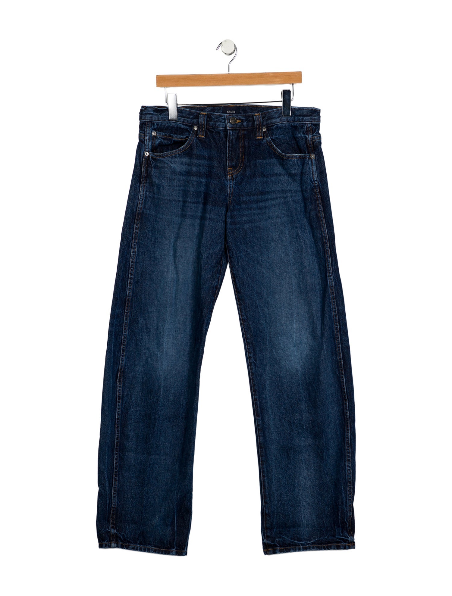 Khaite Mid-Rise Straight Leg Jeans