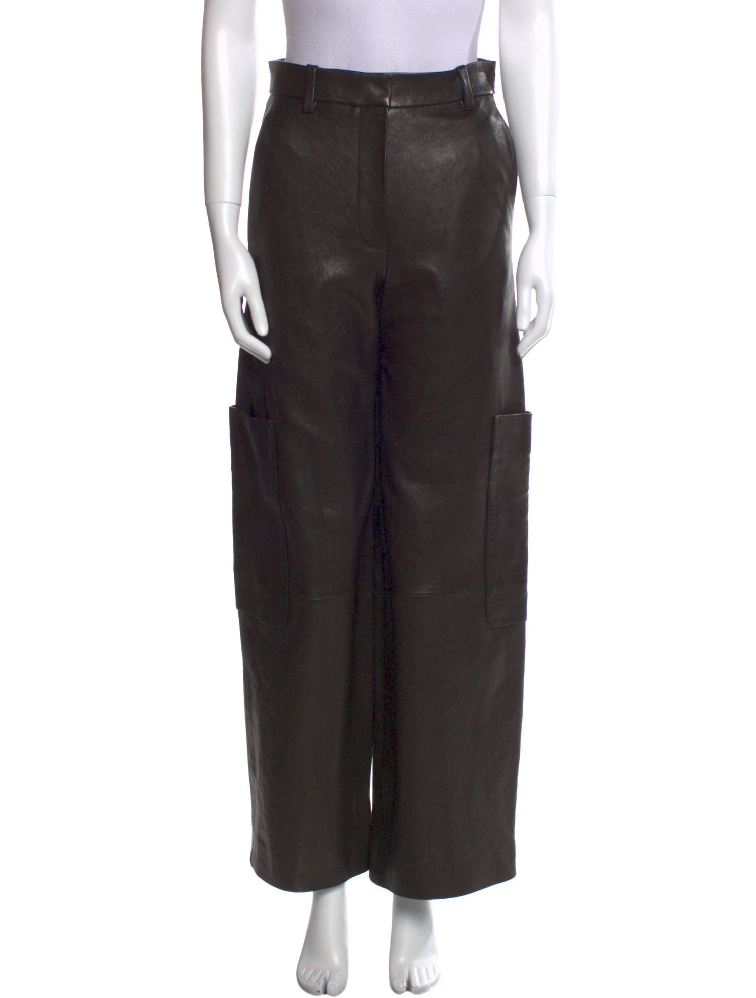 Khaite Lambskin Wide Leg Pants