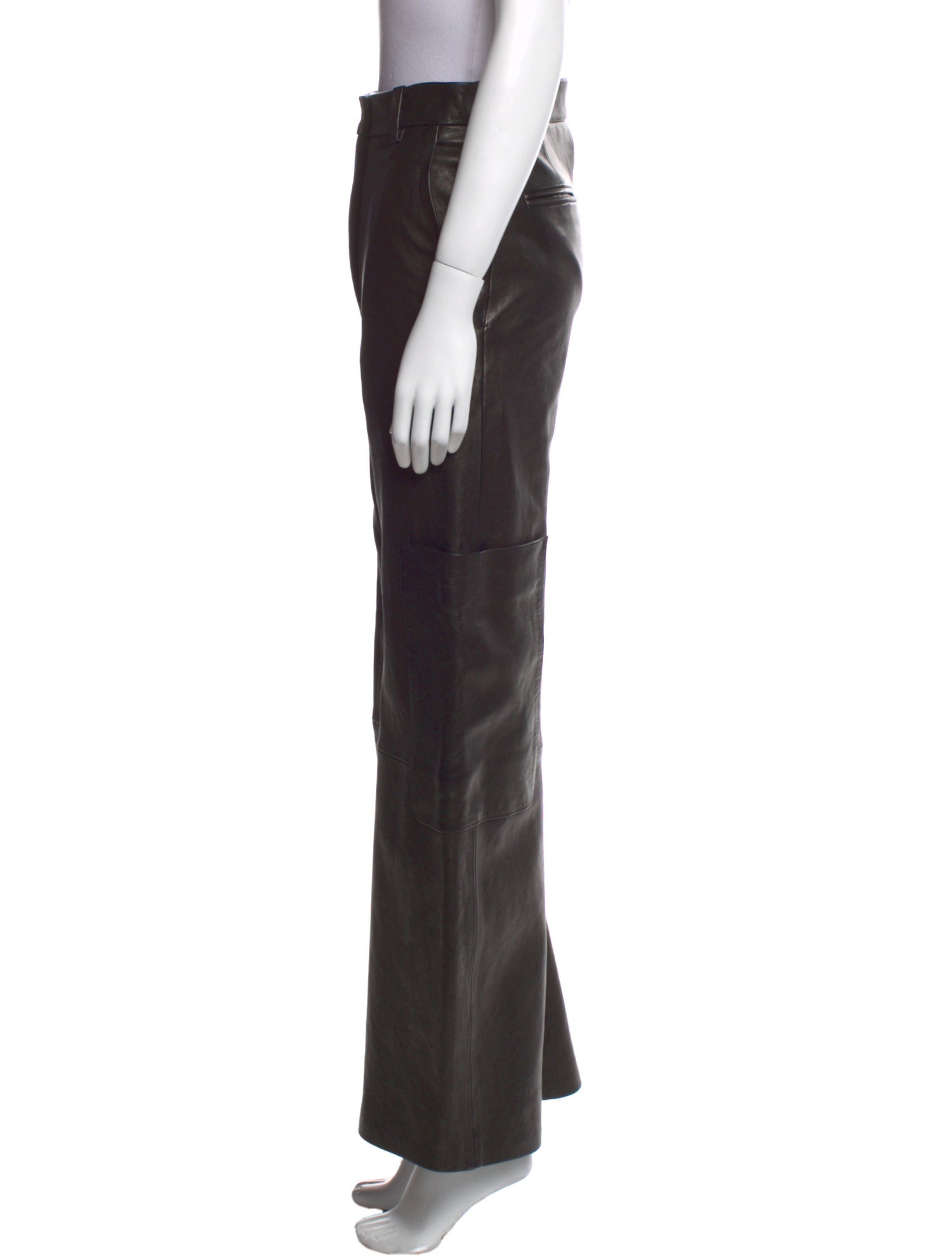 Khaite Lambskin Wide Leg Pants