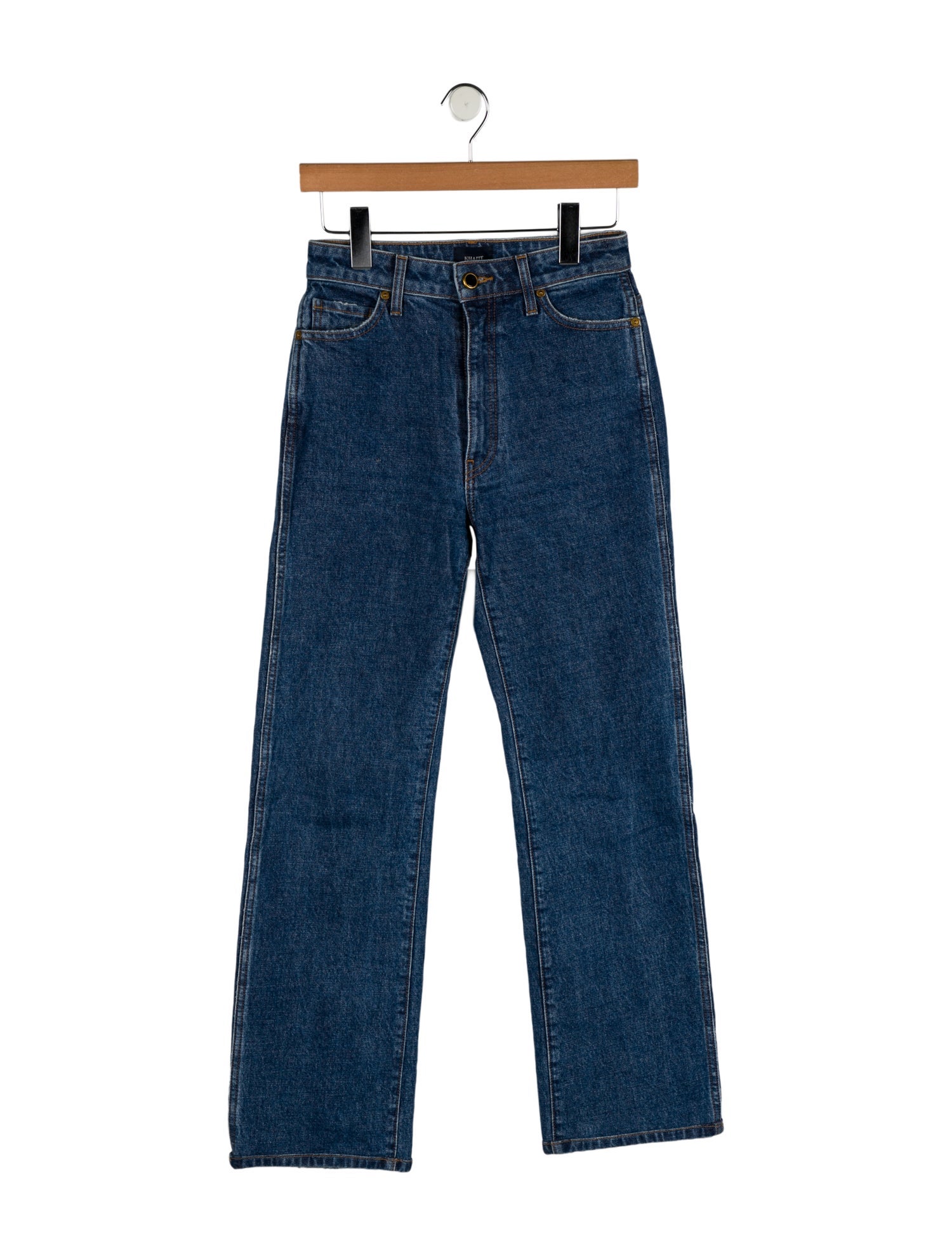 Khaite Mid-Rise Straight Leg Jeans