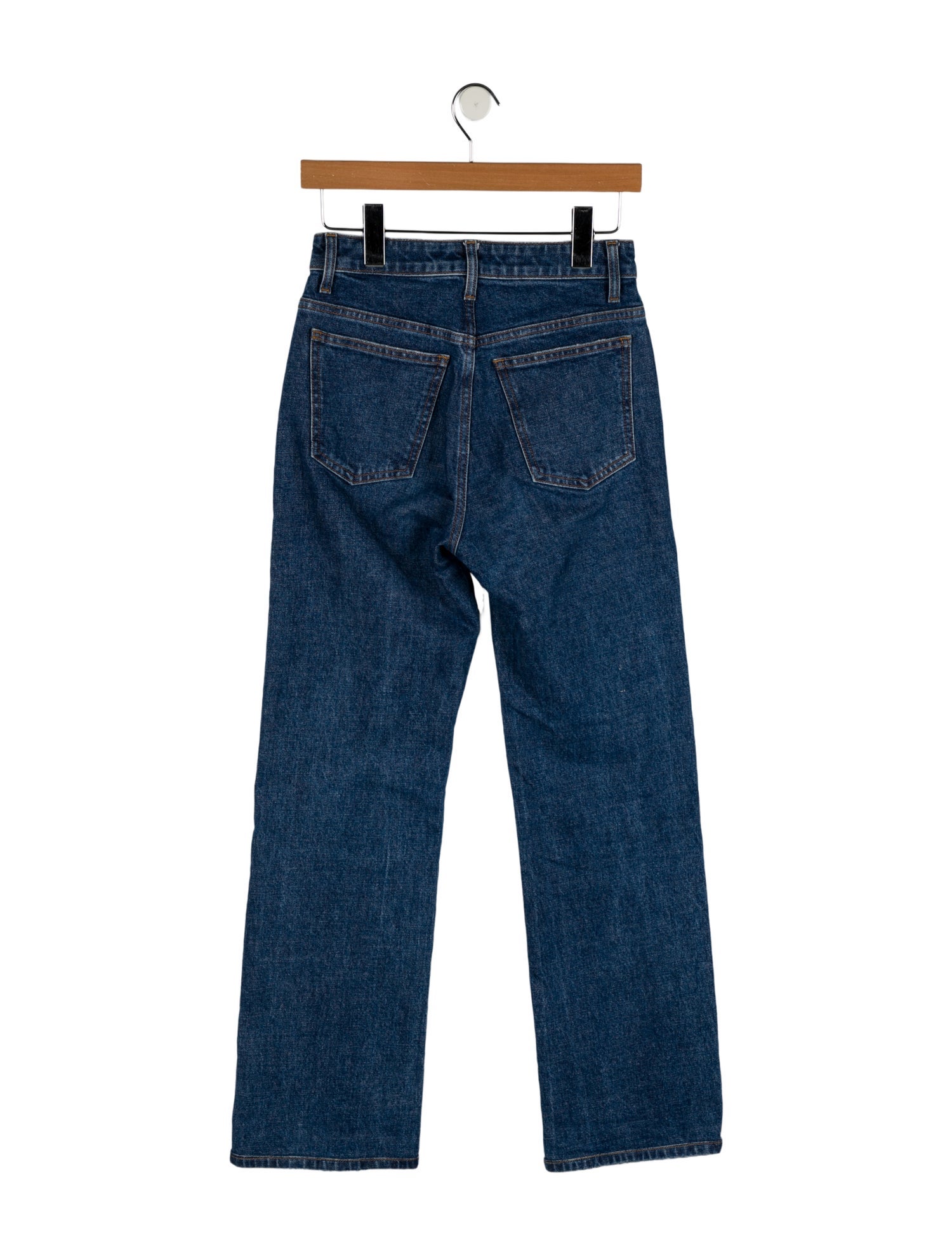Khaite Mid-Rise Straight Leg Jeans