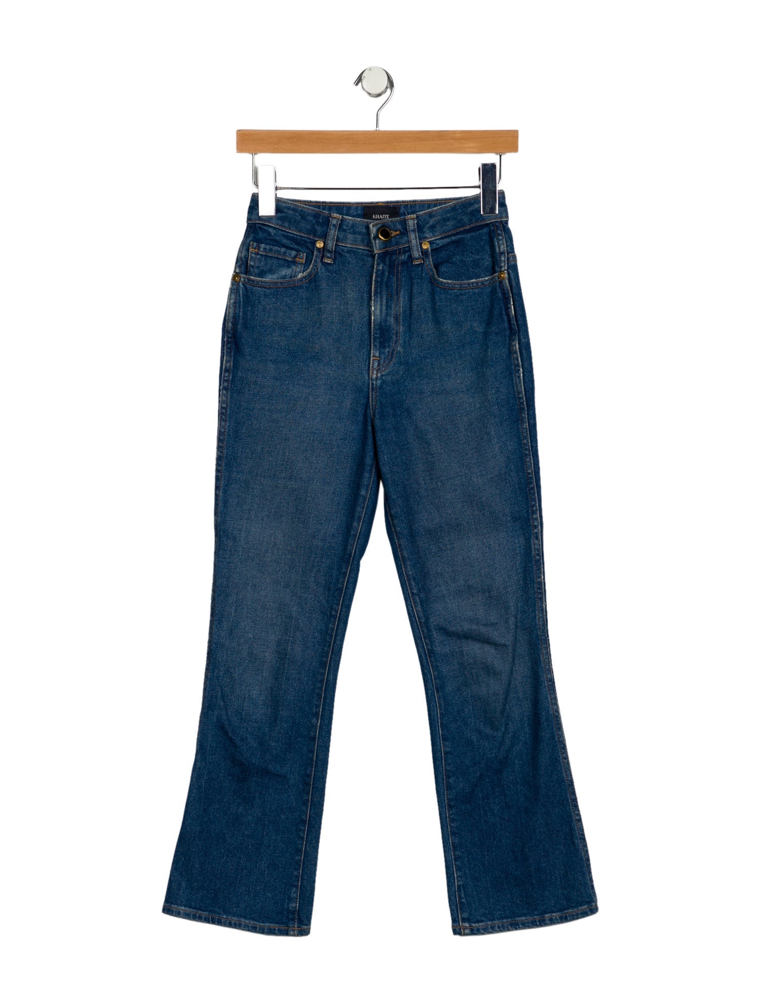 Khaite Mid-Rise Straight Leg Jeans