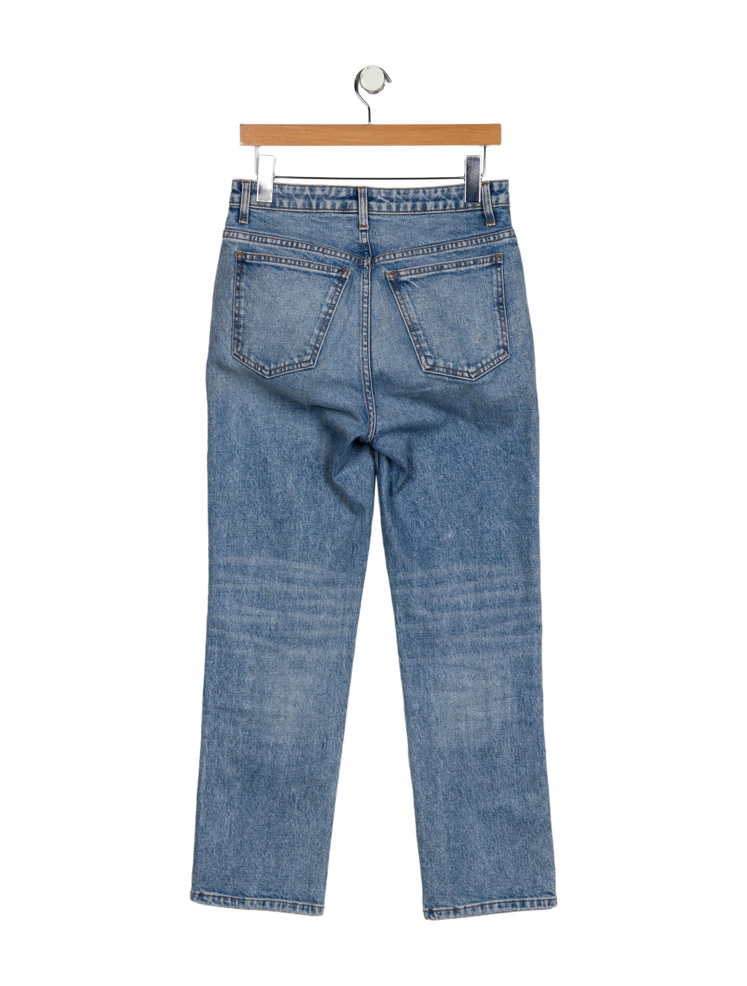 Khaite High-Rise Straight Leg Jeans