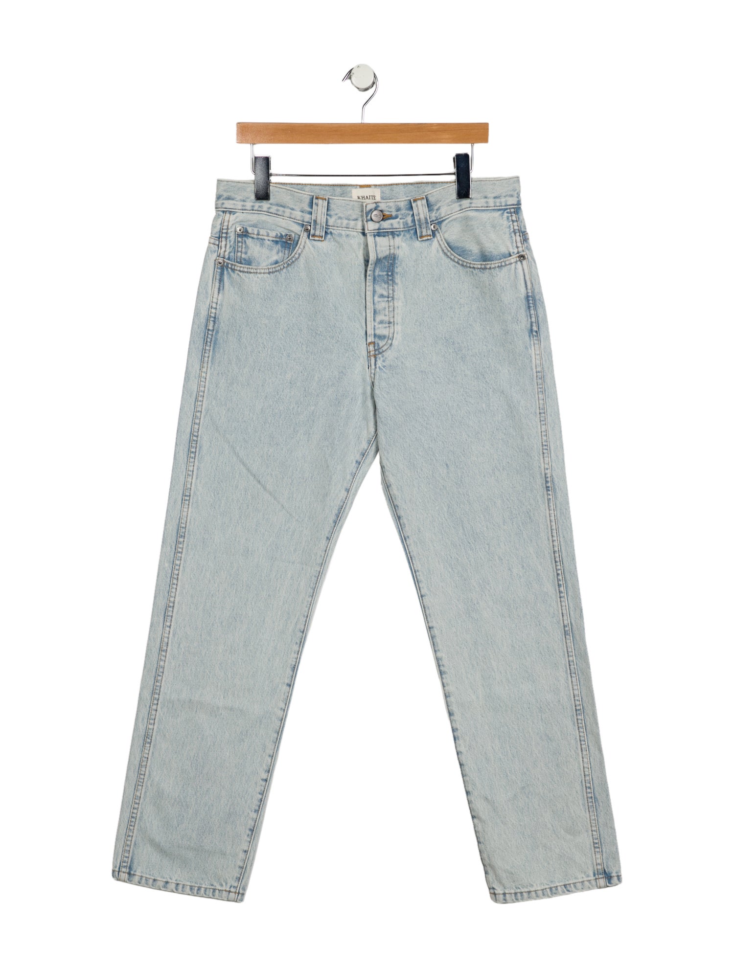 Khaite High-Rise Straight Leg Jeans