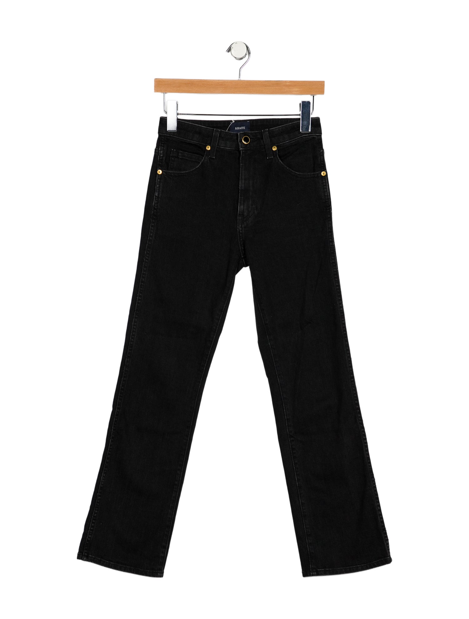 Khaite High-Rise Straight Leg Jeans