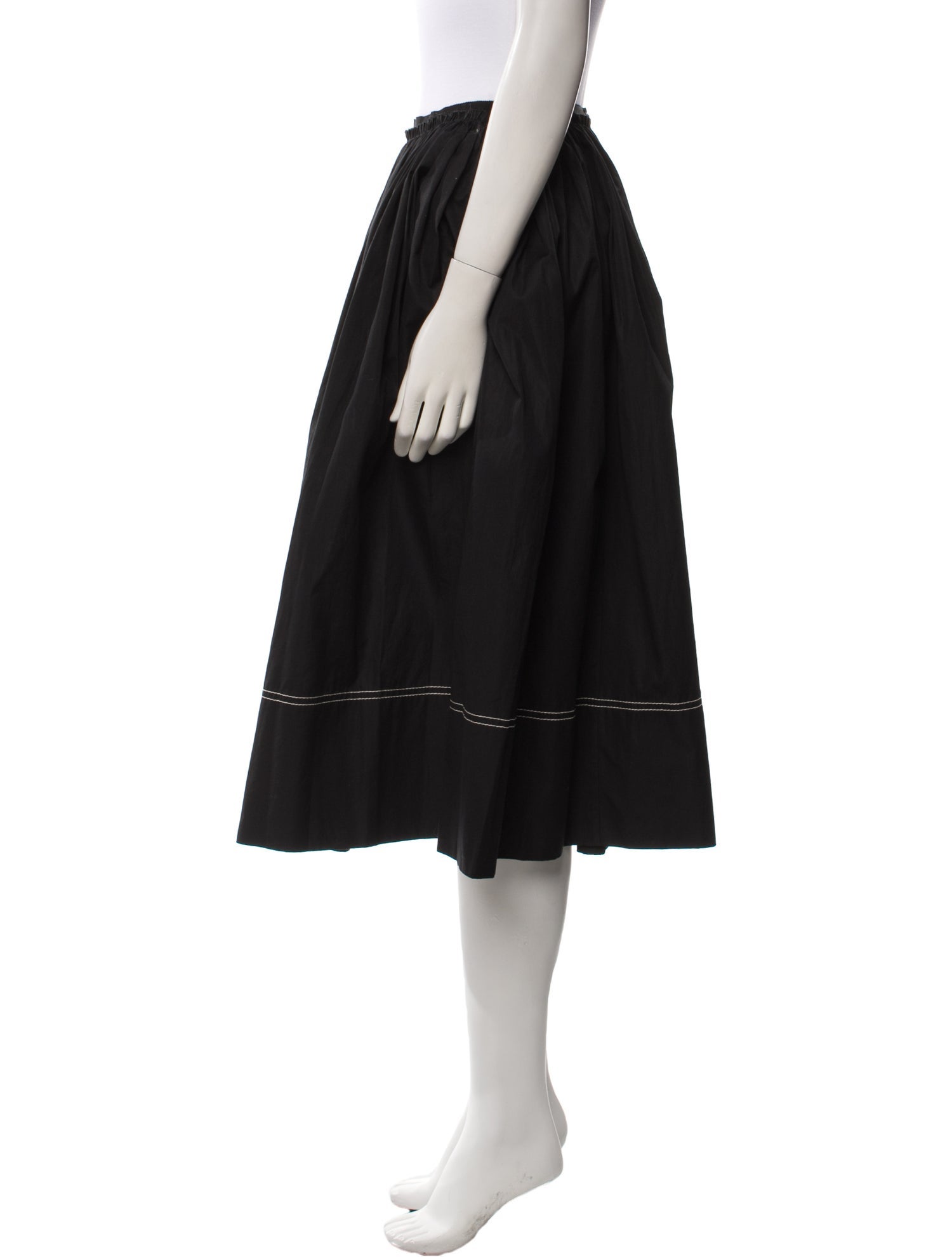 Khaite Grosgrain Trim Knee-Length Skirt