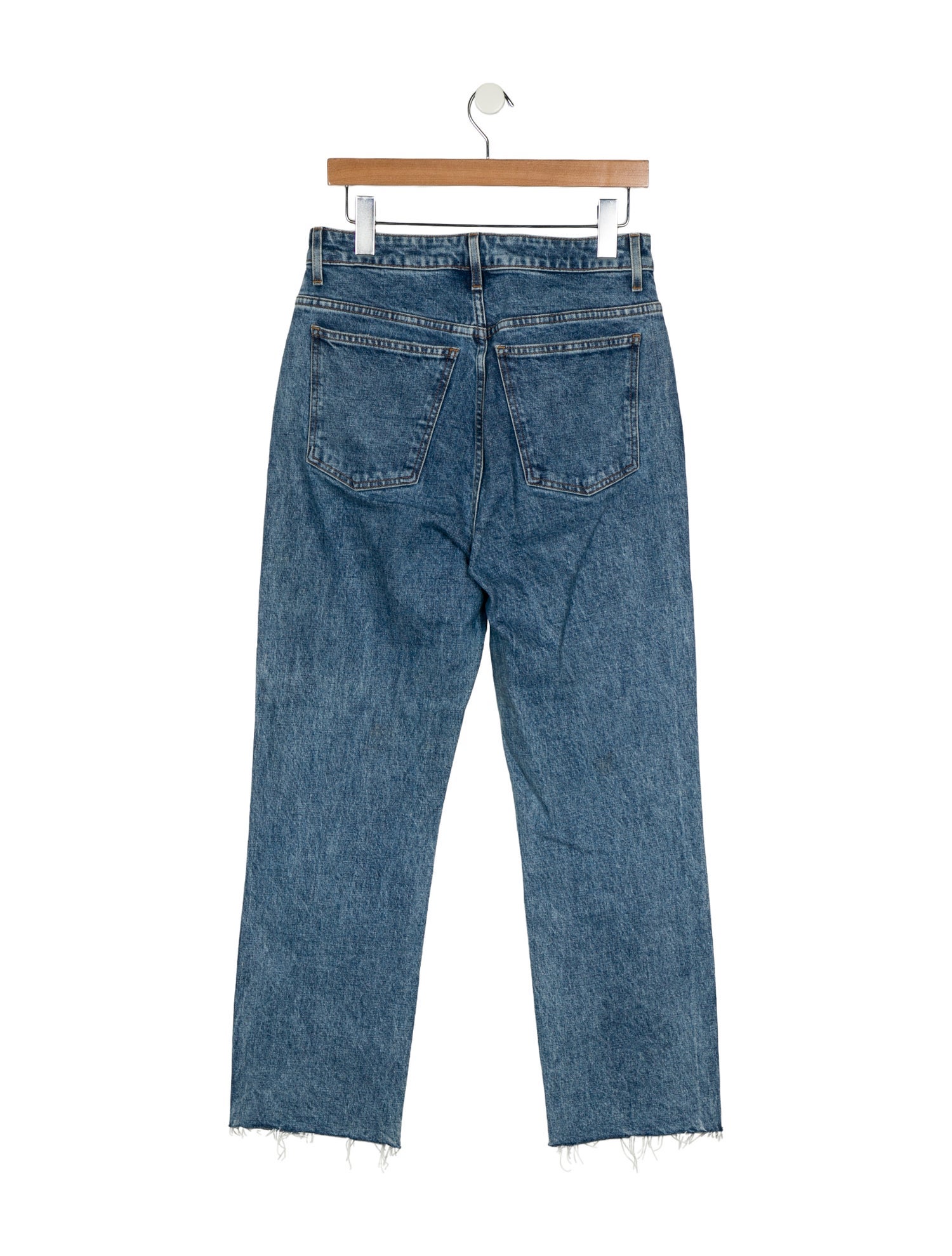 Khaite High-Rise Straight Leg Jeans