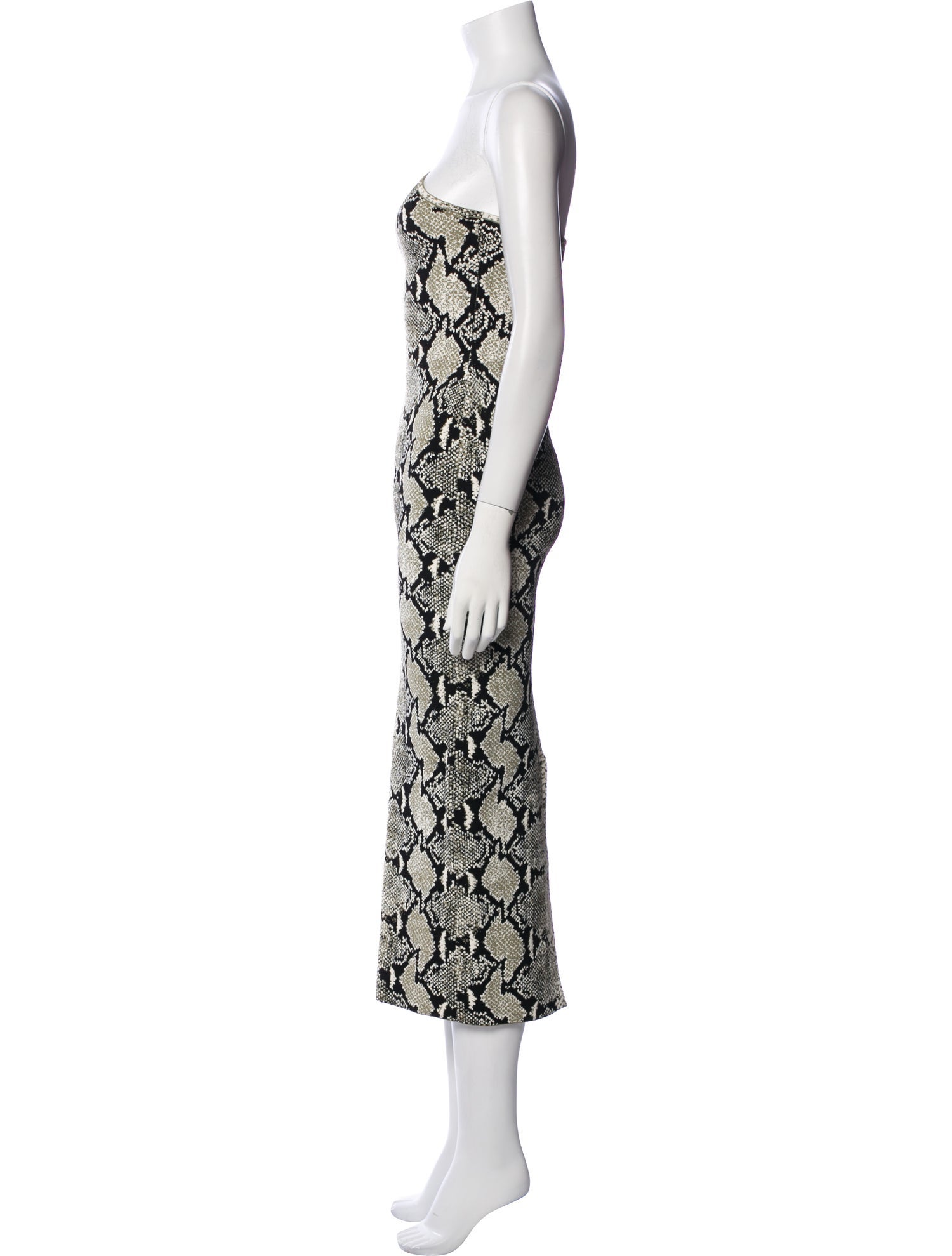 Khaite Animal Print Midi Length Dress