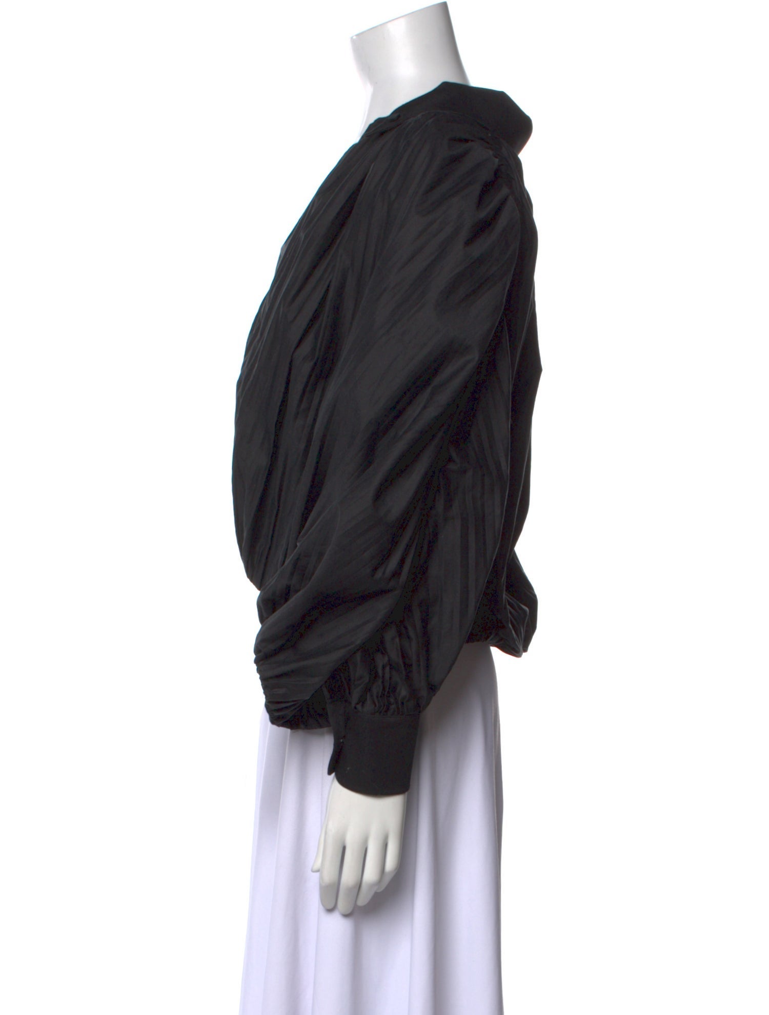 Khaite V-Neck Long Sleeve Crop Top