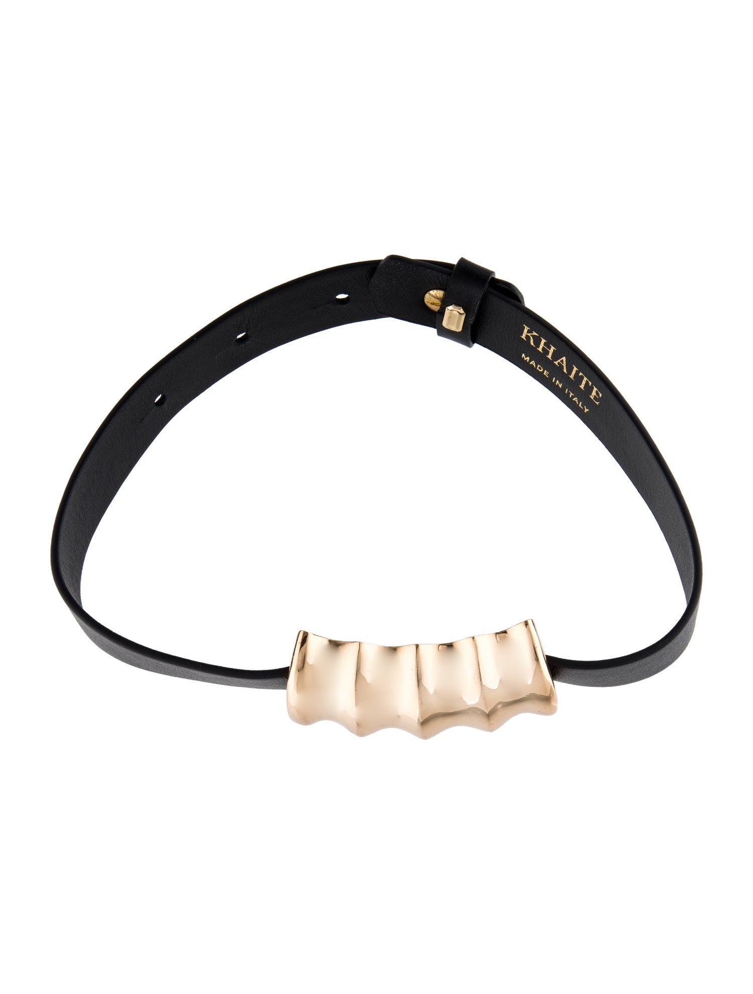 Khaite Leather Julius Choker Necklace