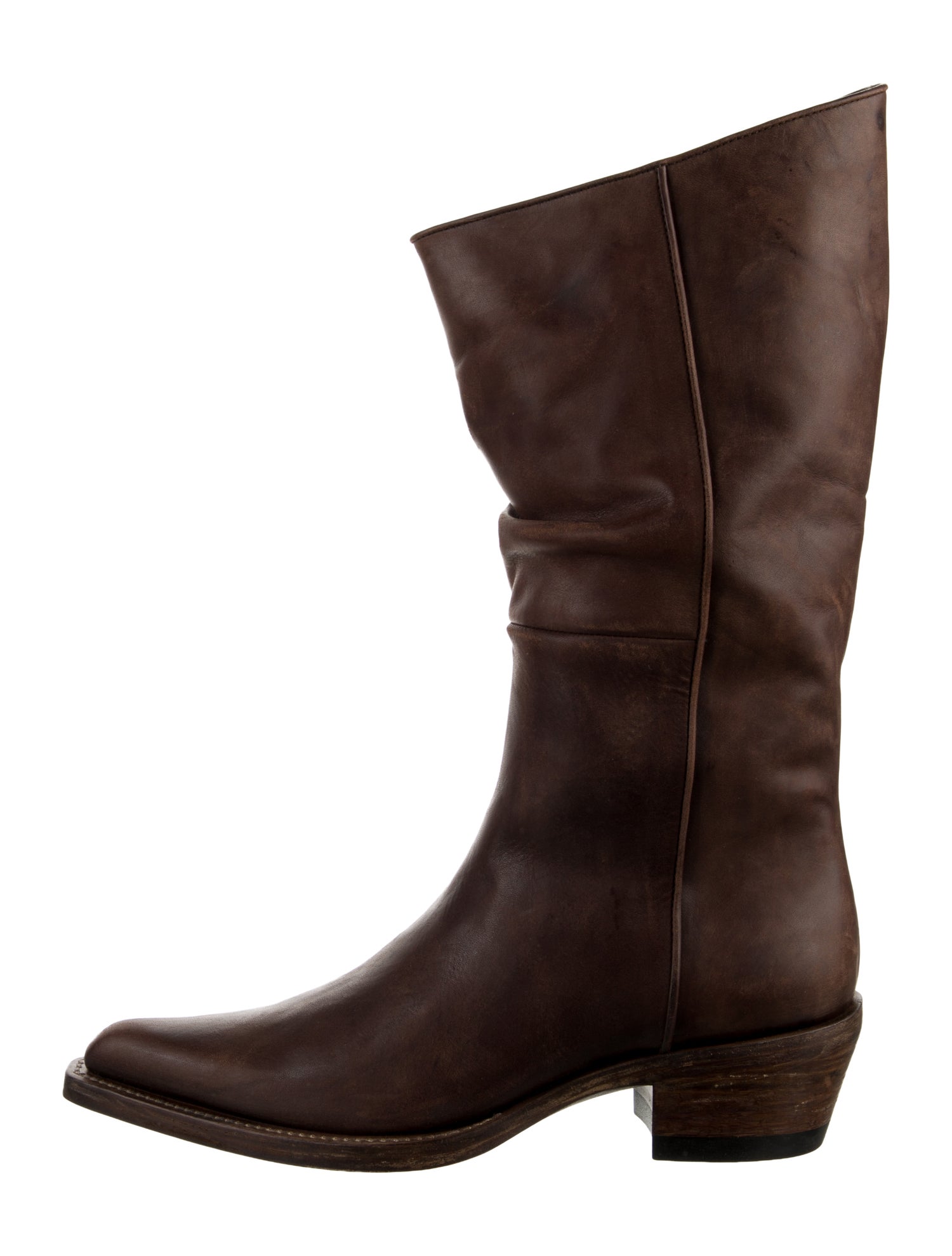 Khaite Leather Slouch Boots