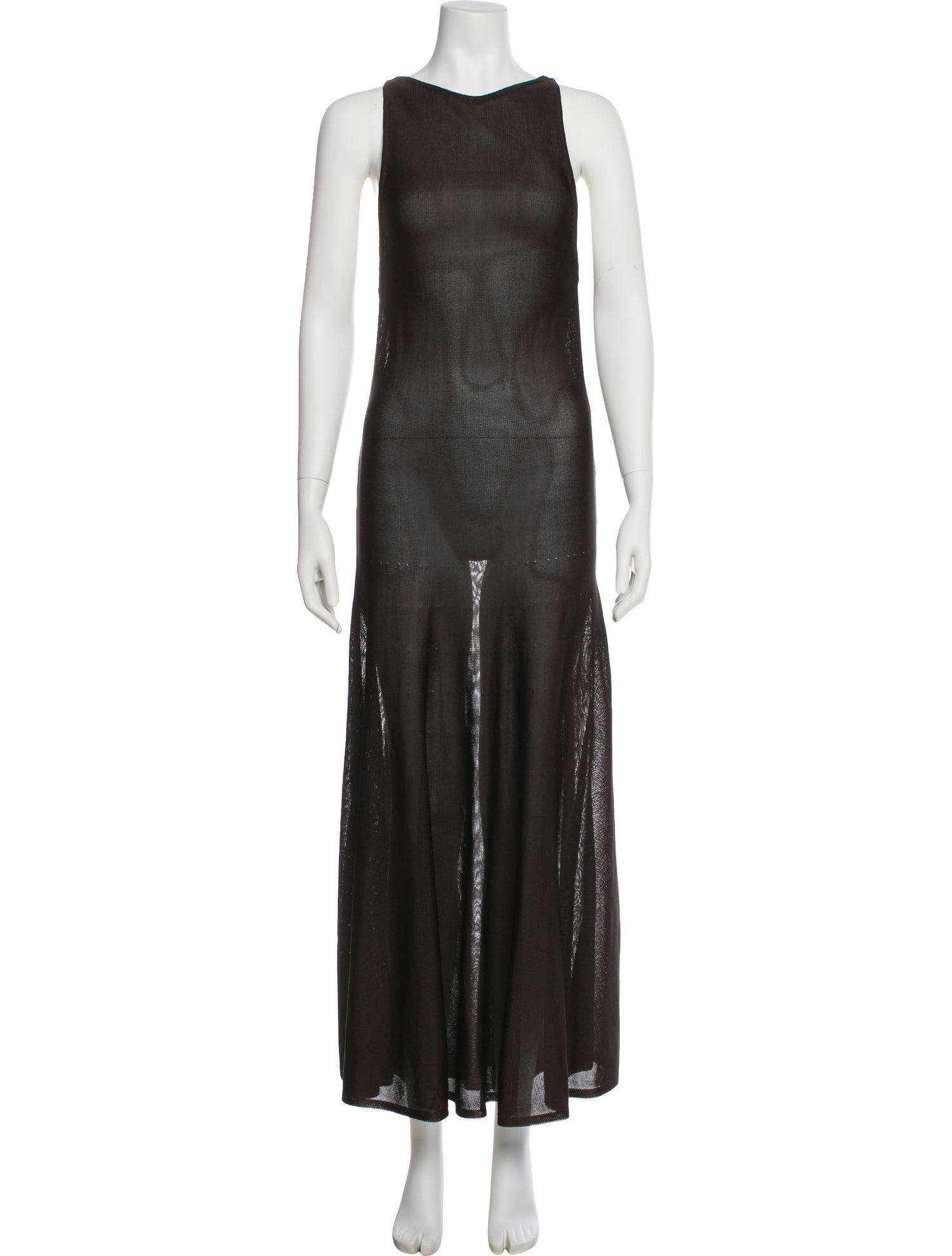 Khaite Bateau Neckline Long Dress