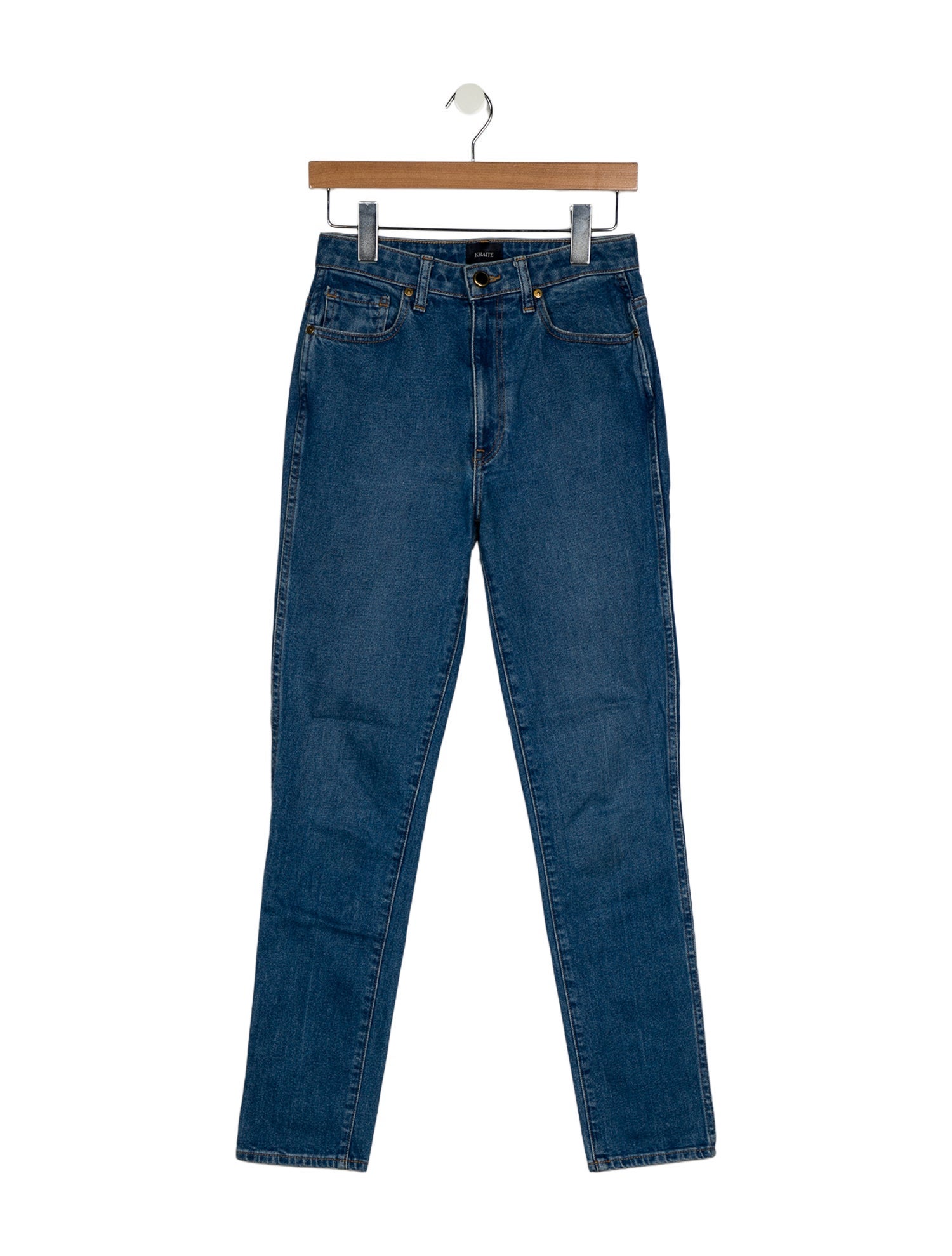 Khaite Mid-Rise Straight Leg Jeans