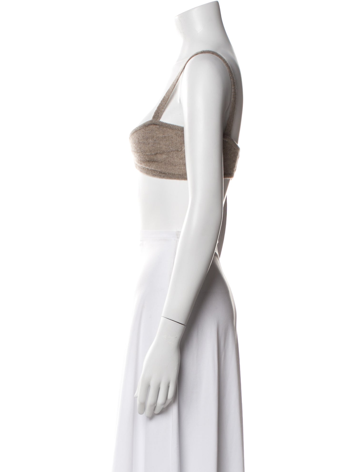 Khaite Cashmere Square Neckline Crop Top