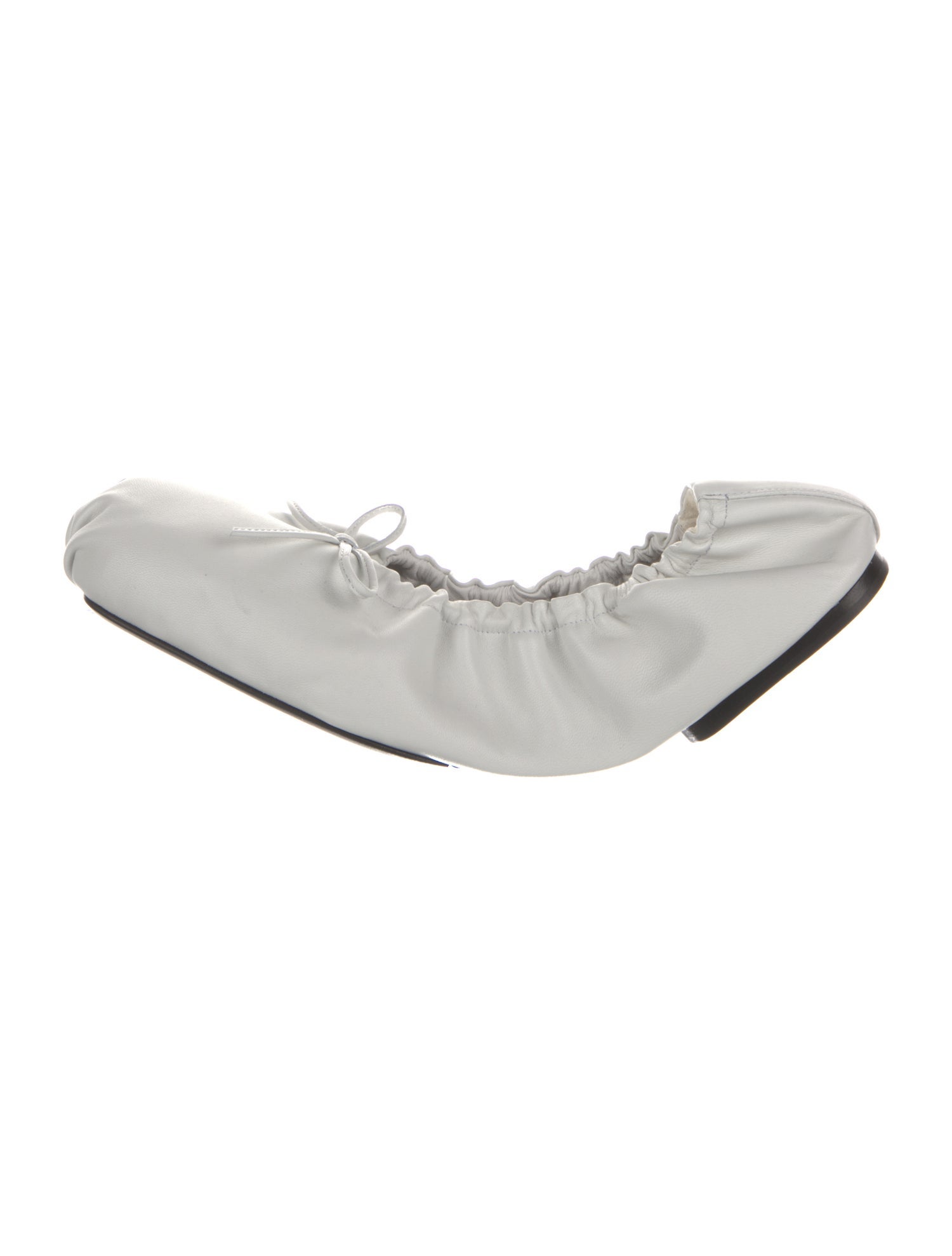 Khaite Leather Bow Accents Ballet Flats