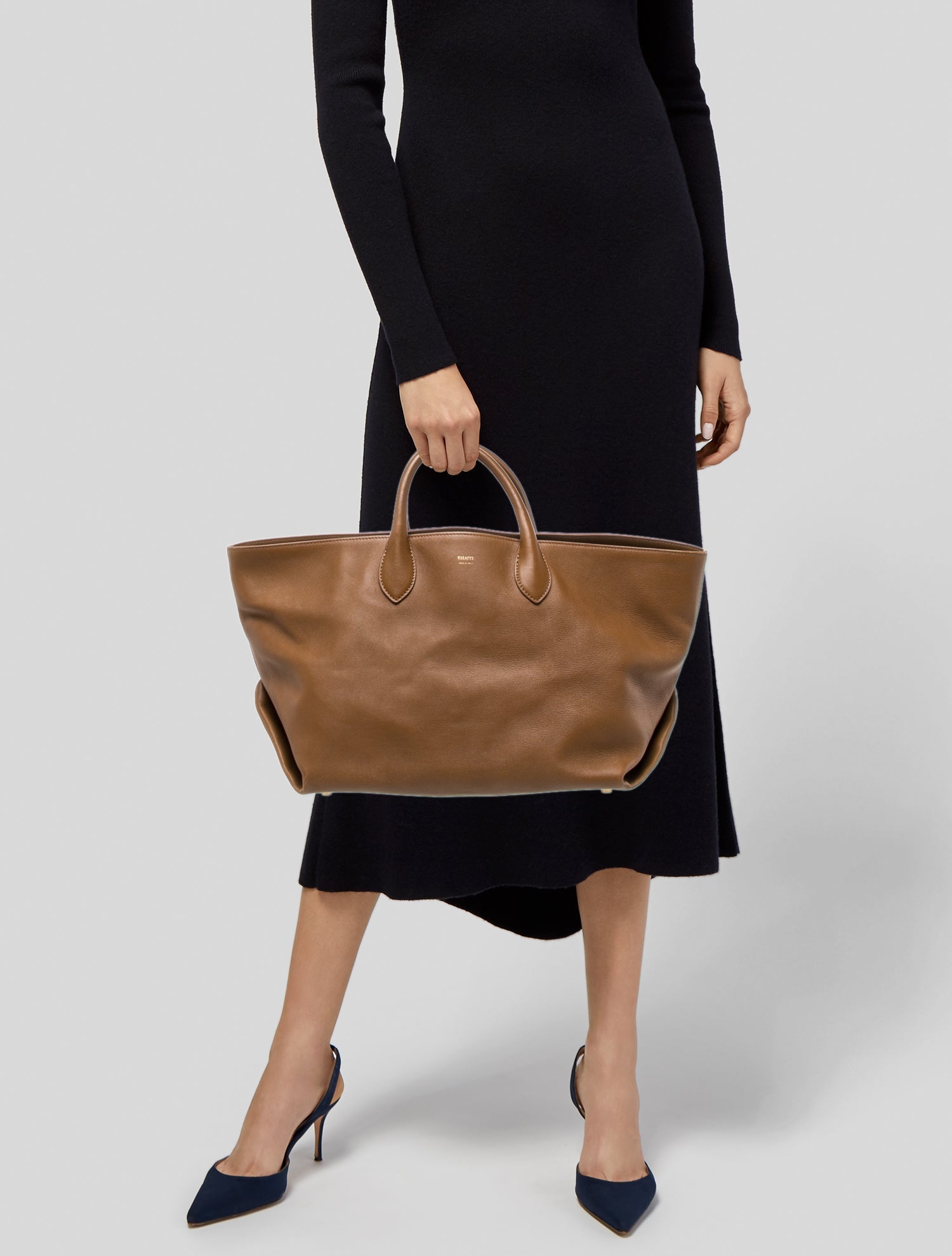 Khaite Leather Top Handle Bag