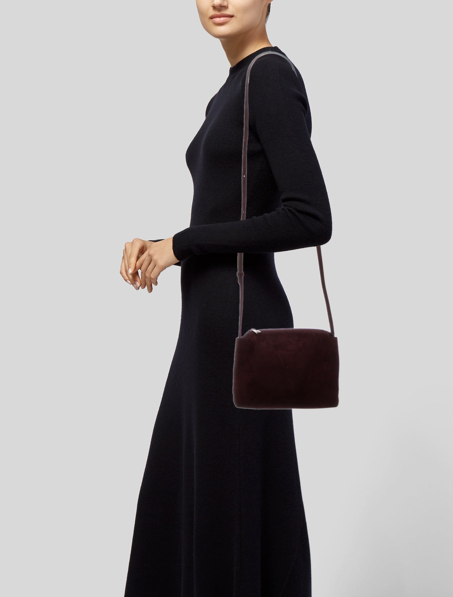 Khaite Suede Crossbody Bag