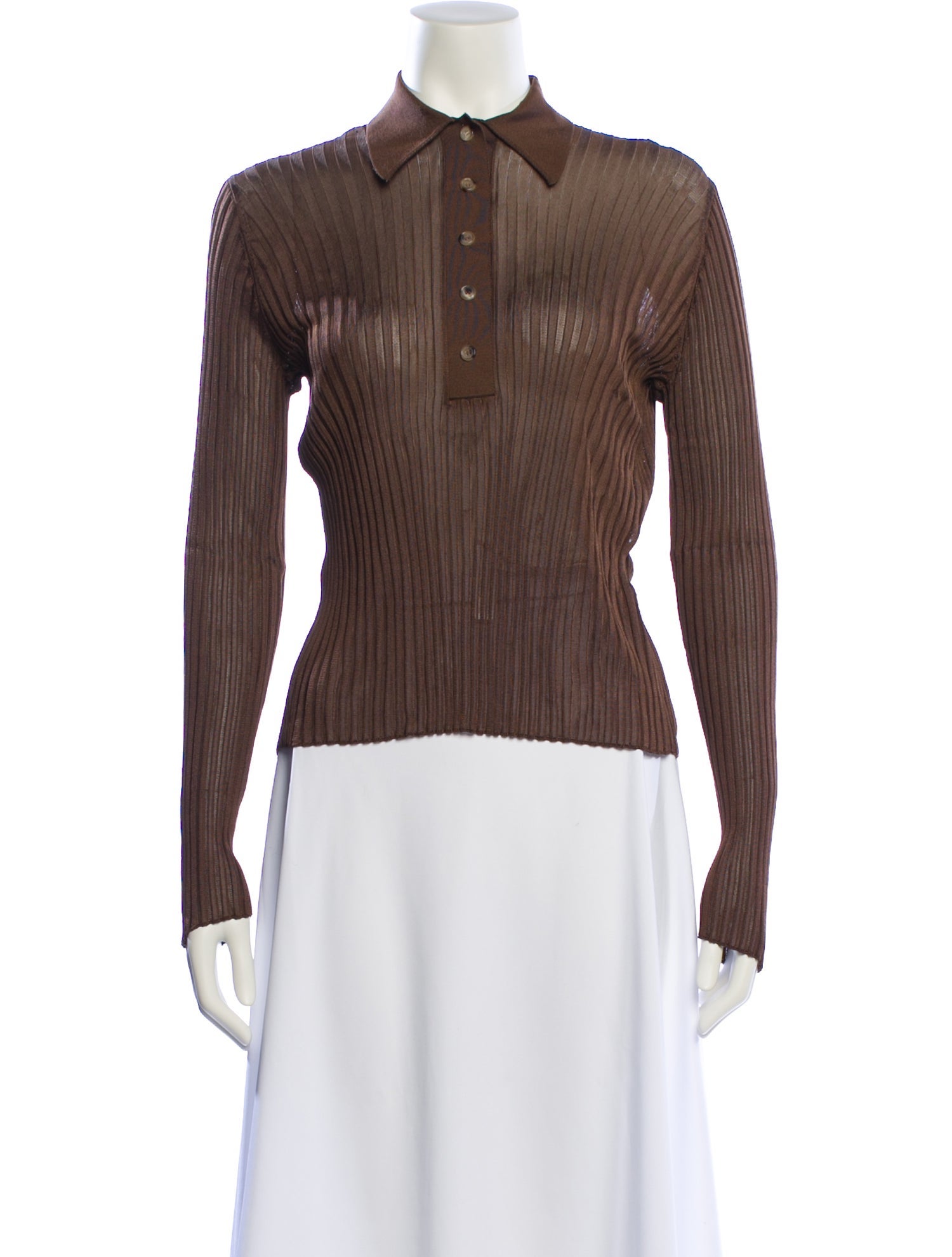 Khaite Long Sleeve Button-Up Top w/ Tags