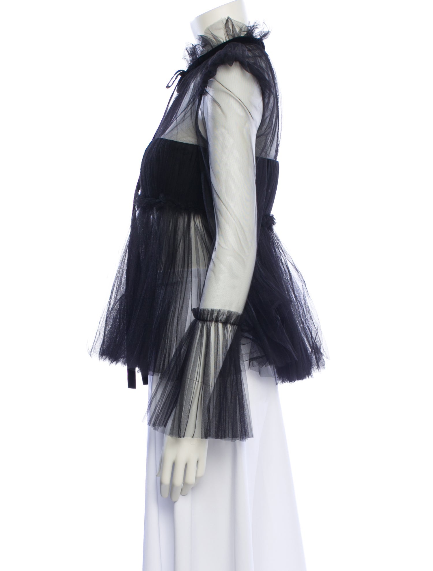 Khaite Nylon Mock Neck Blouse