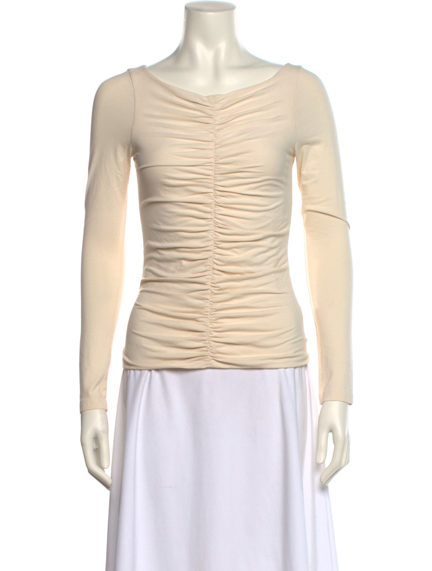 Khaite Bateau Neckline Long Sleeve Top