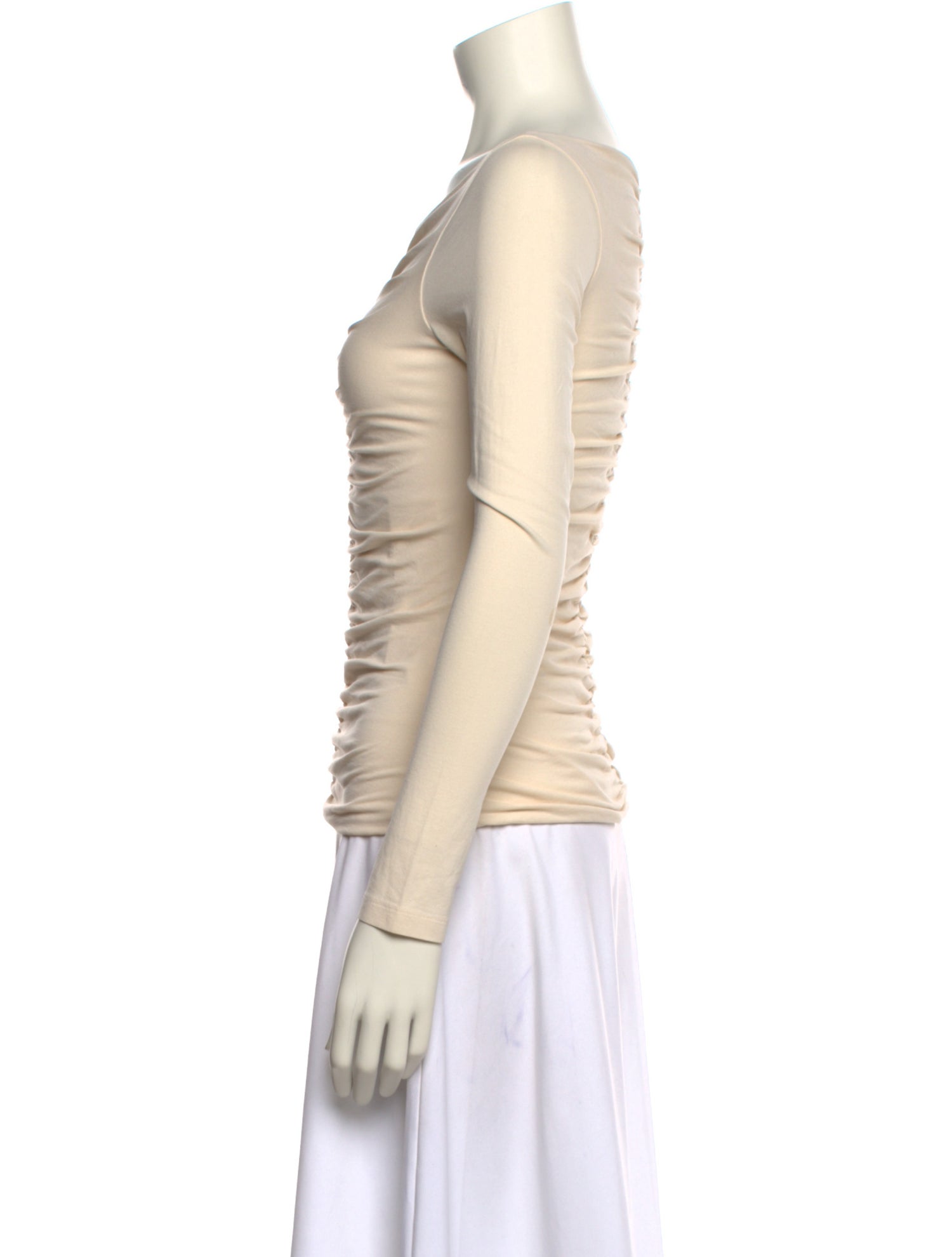 Khaite Bateau Neckline Long Sleeve Top