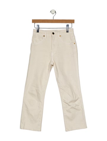 Pre-owned Khaite Mid-rise Straight Leg Jeans In Neutral