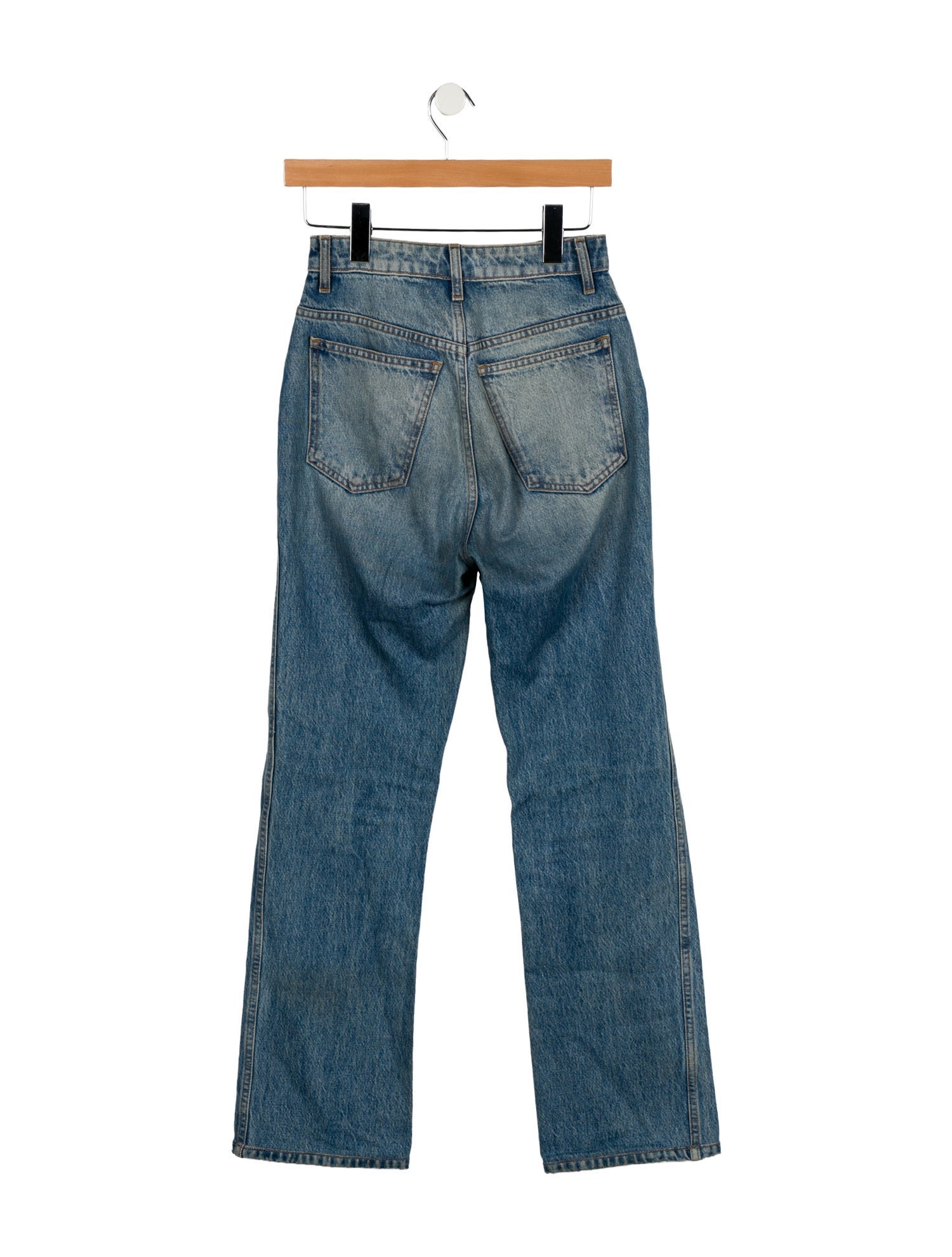 Khaite High-Rise Straight Leg Jeans