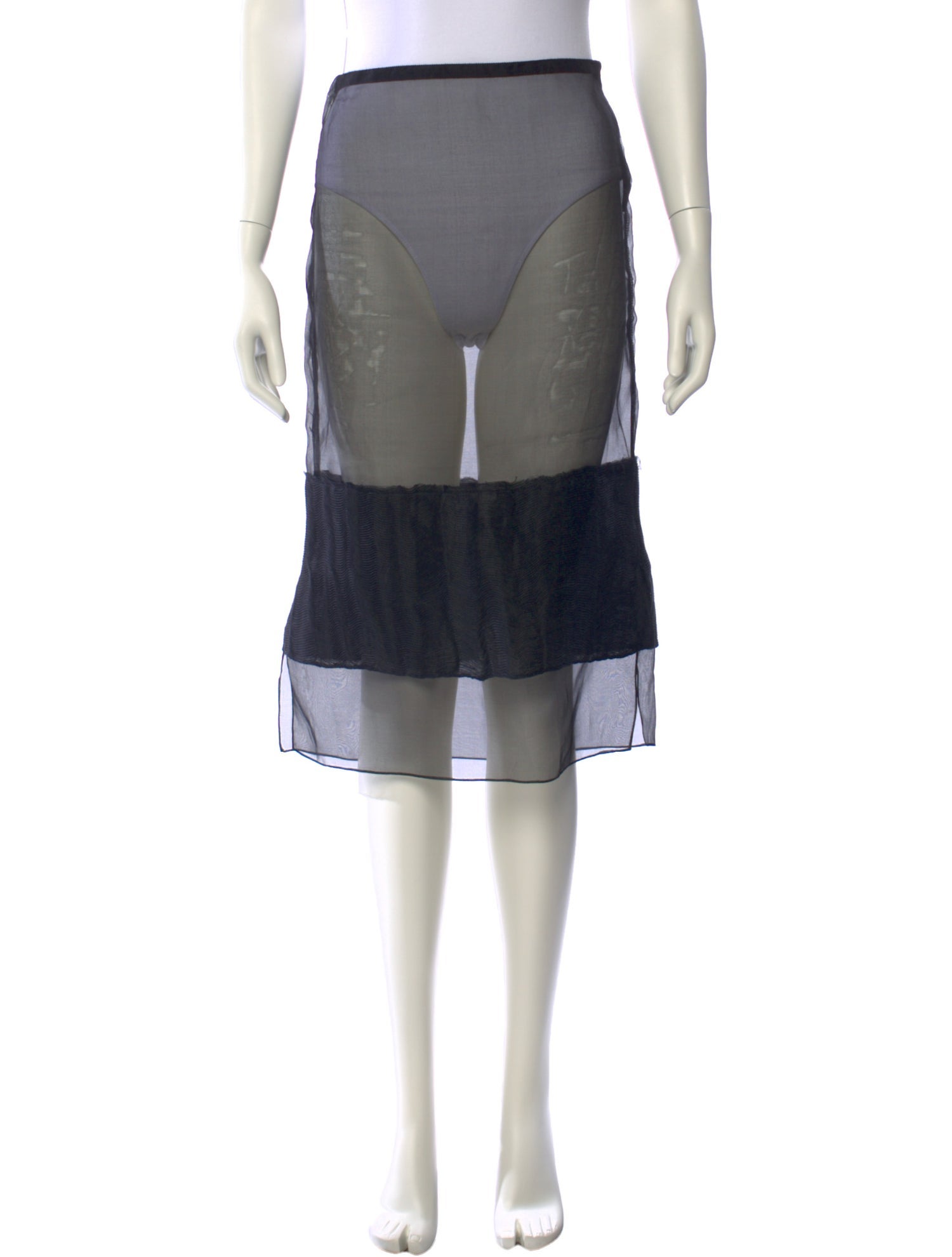Khaite Mesh Knee-Length Skirt