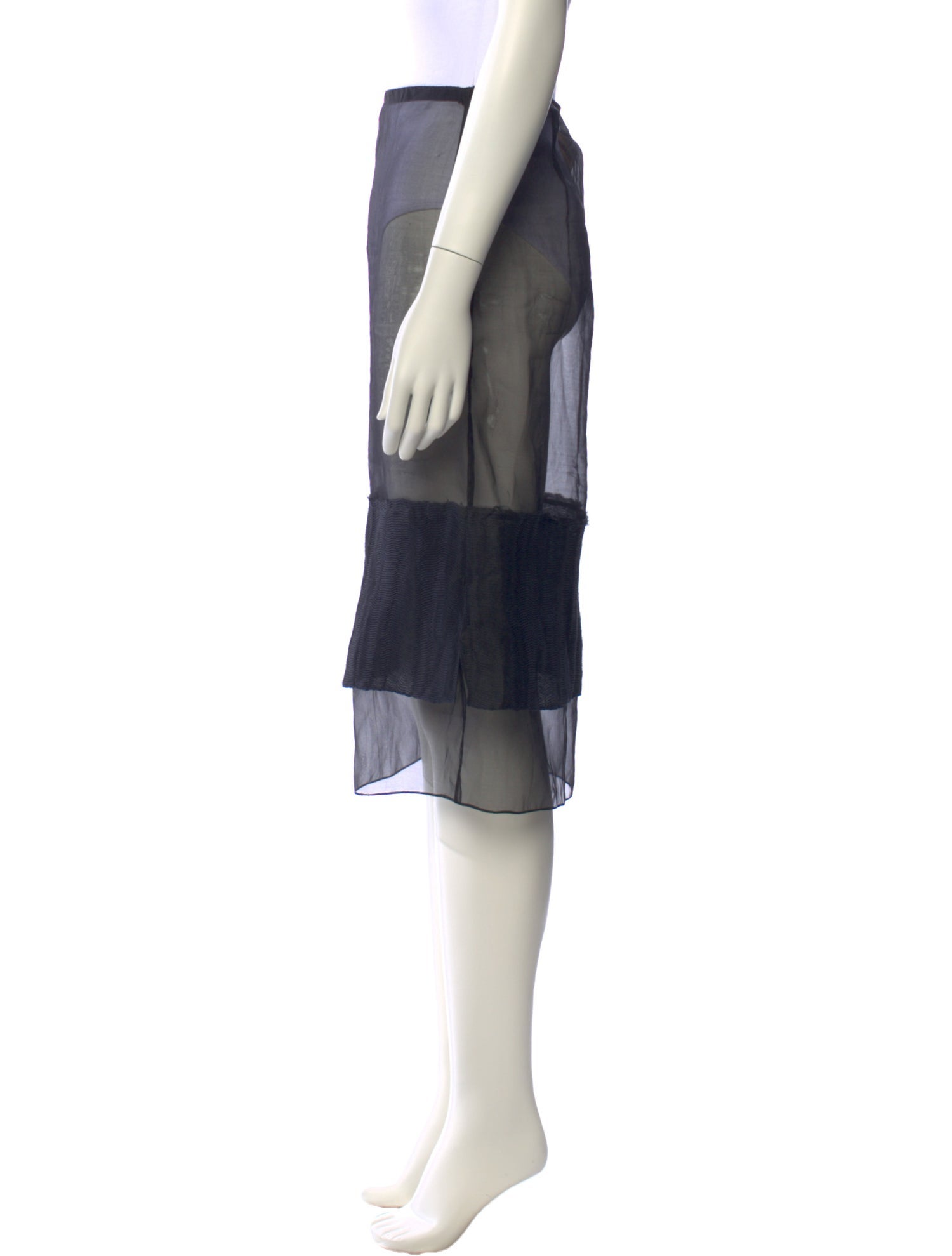 Khaite Mesh Knee-Length Skirt