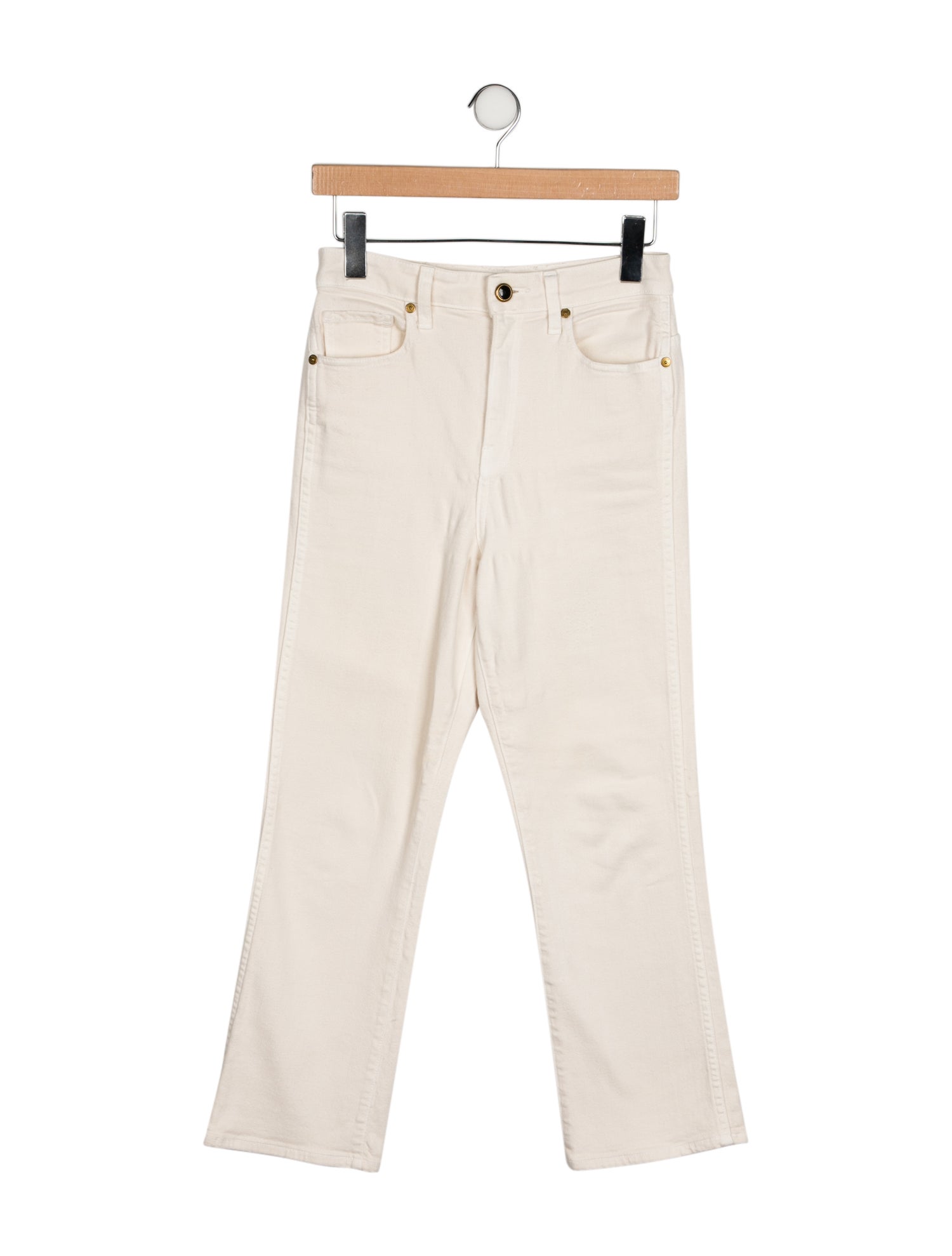 Khaite Mid-Rise Straight Leg Jeans
