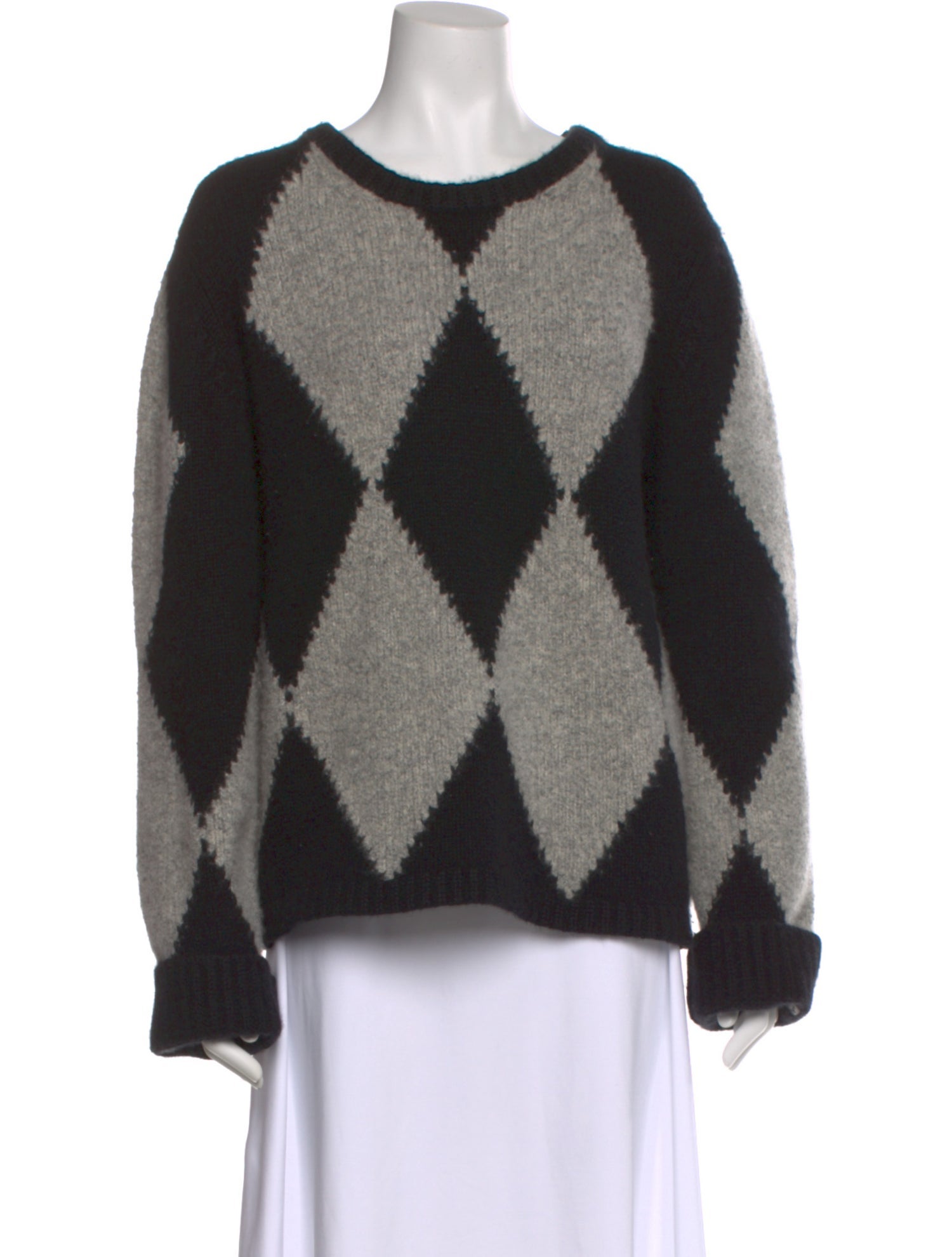 Khaite Printed Scoop Neck Sweater