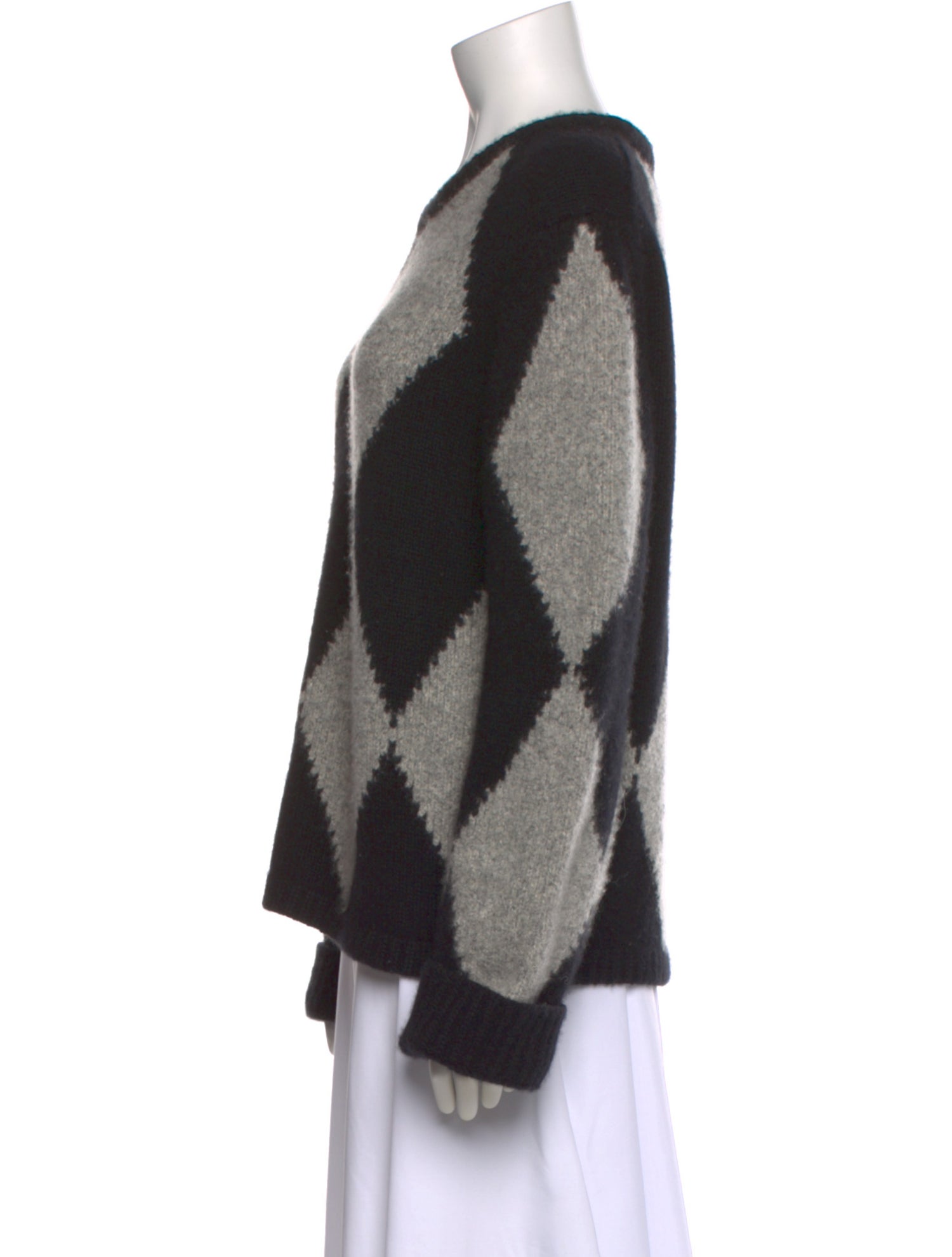 Khaite Printed Scoop Neck Sweater