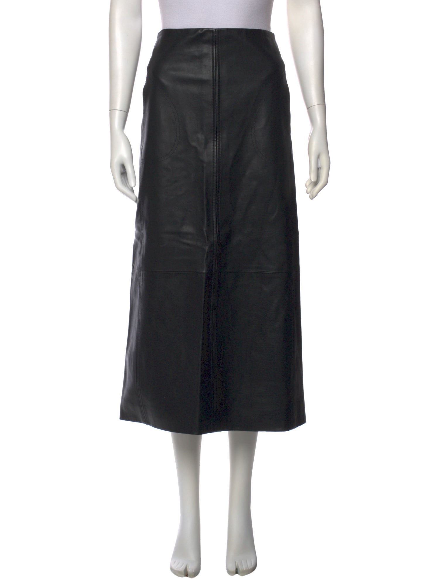 Khaite Calfskin Midi Length Skirt
