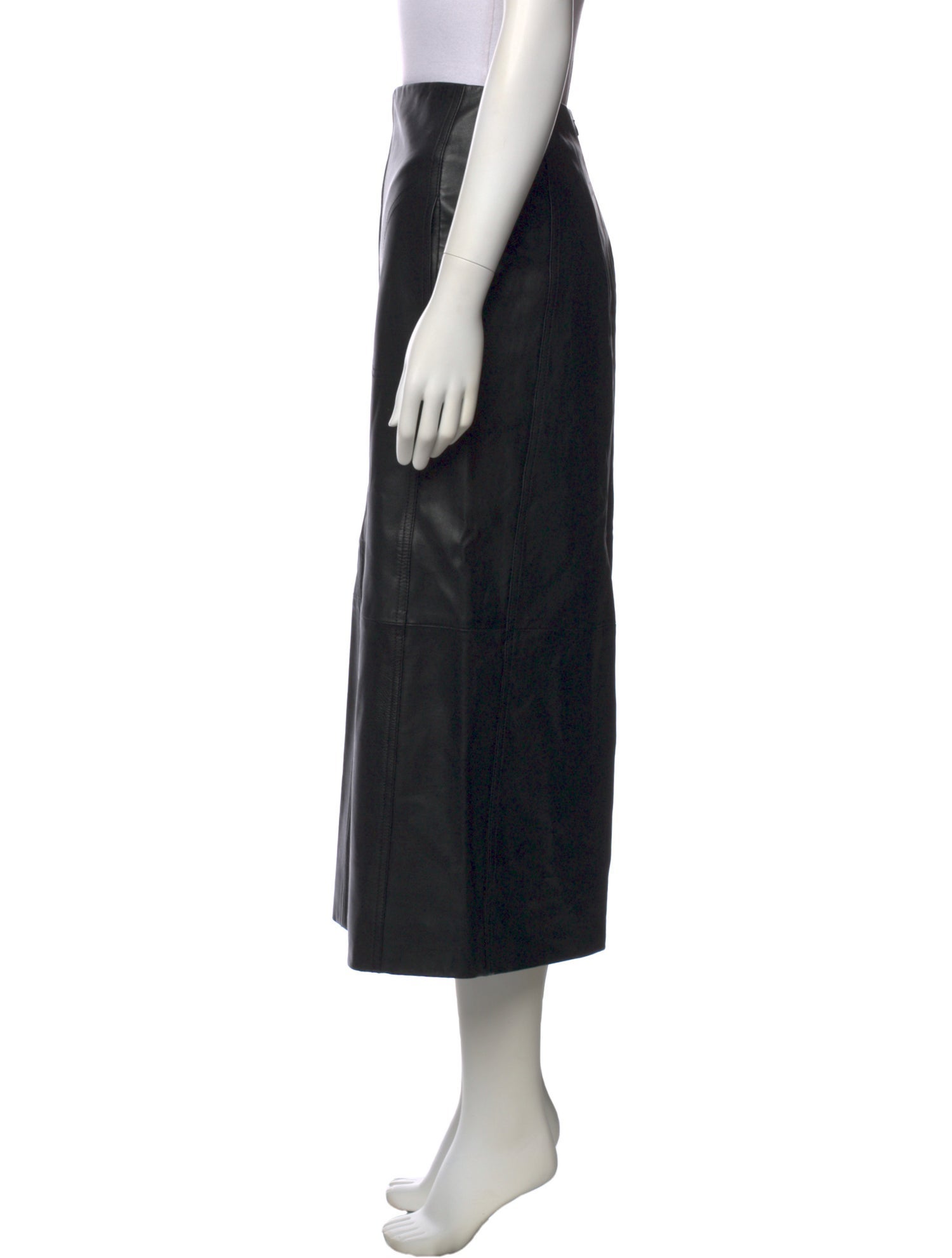 Khaite Calfskin Midi Length Skirt