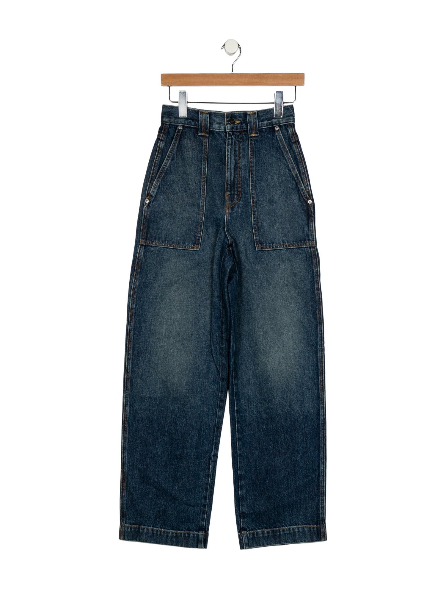 Khaite High-Rise Wide Leg Jeans