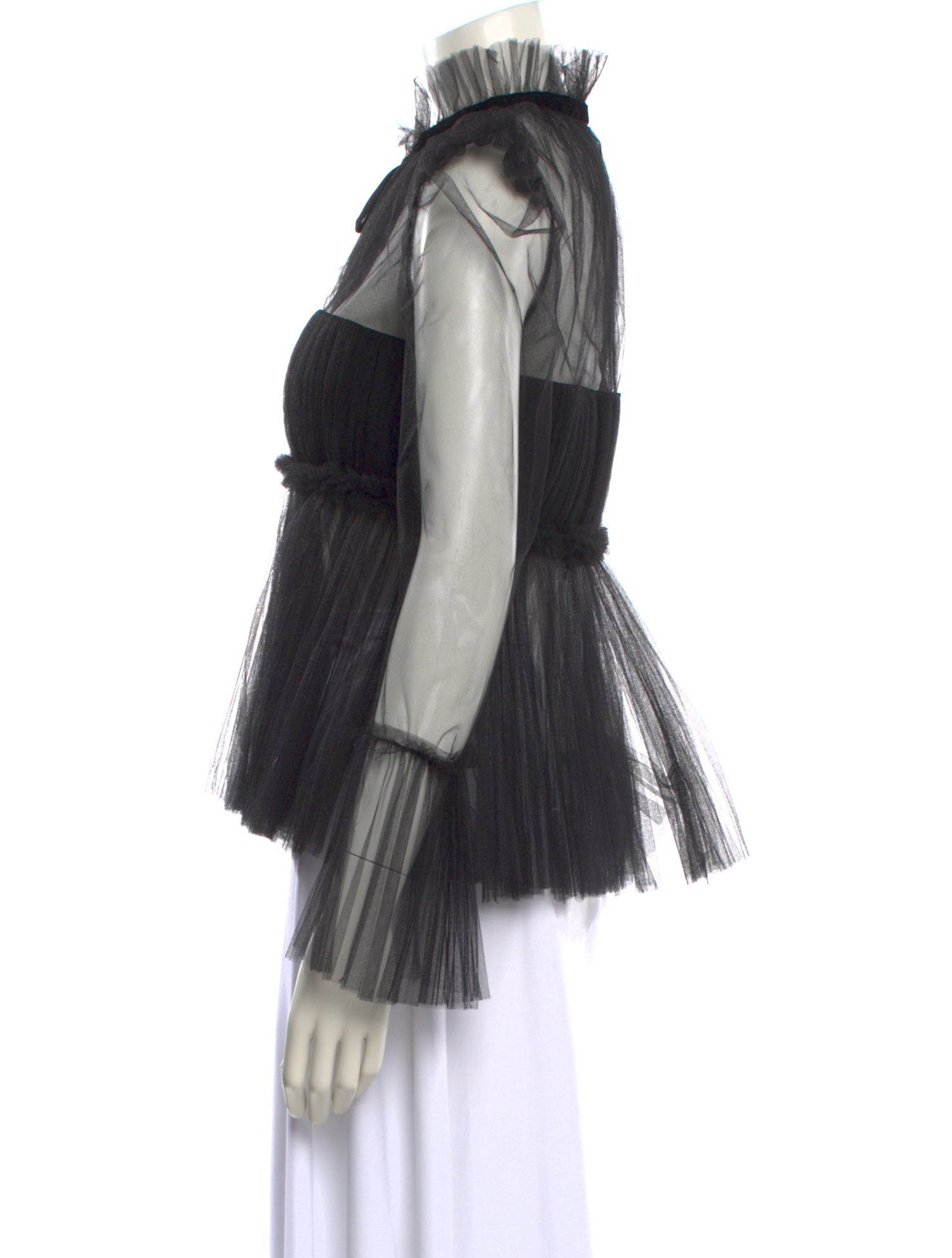 Khaite Nylon Mock Neck Blouse