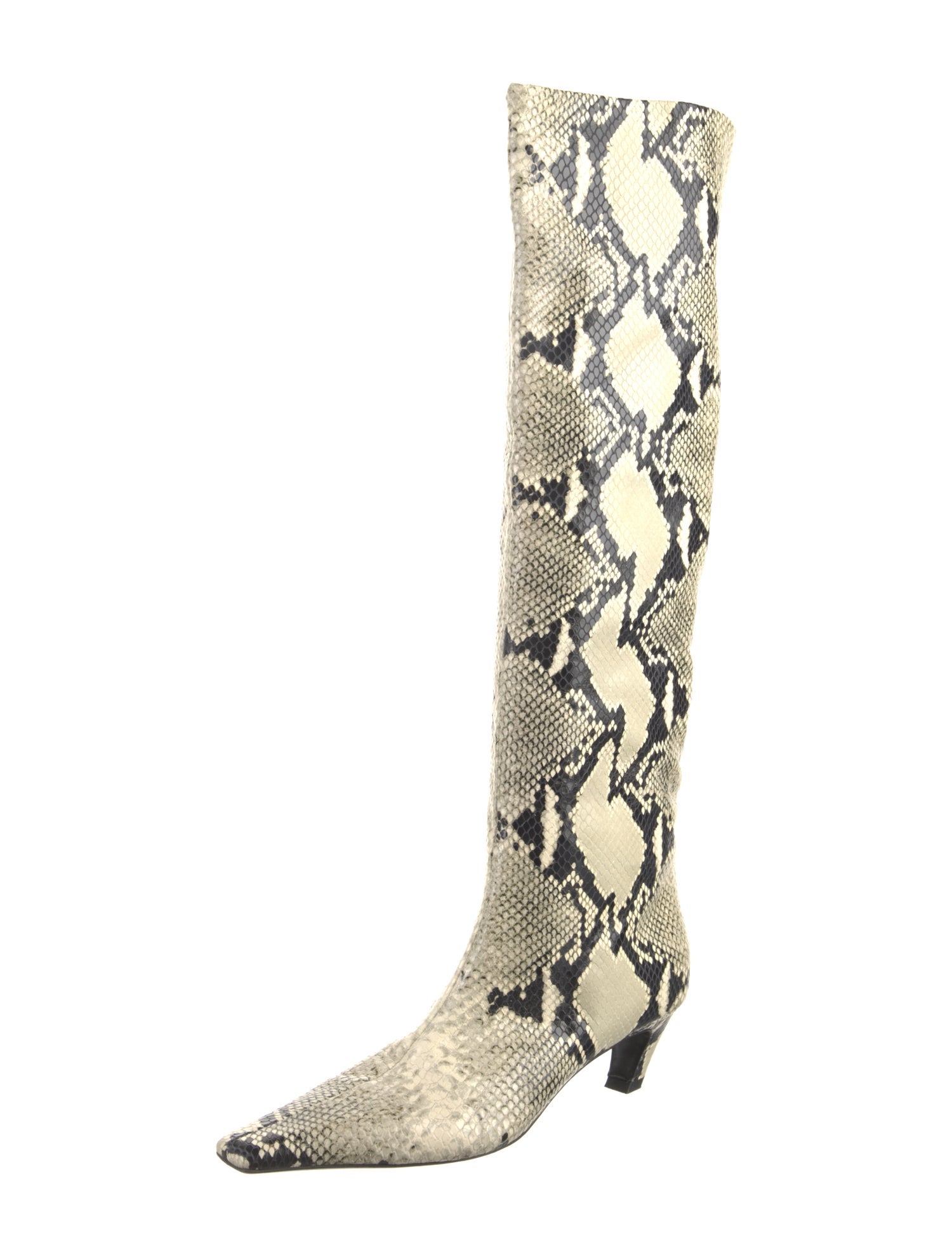 Khaite Snakeskin Animal Print Boots