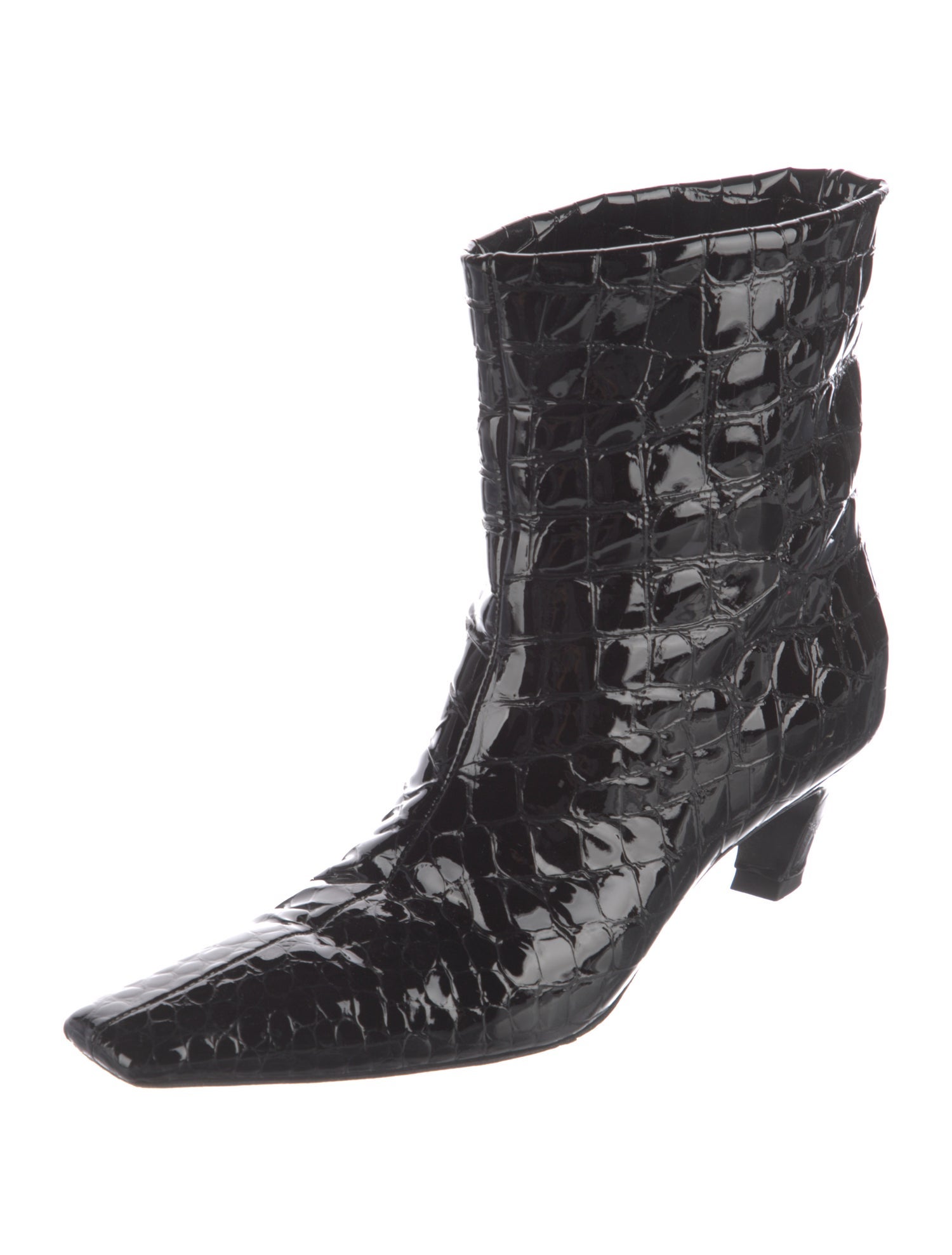 Khaite Embossed Leather Boots