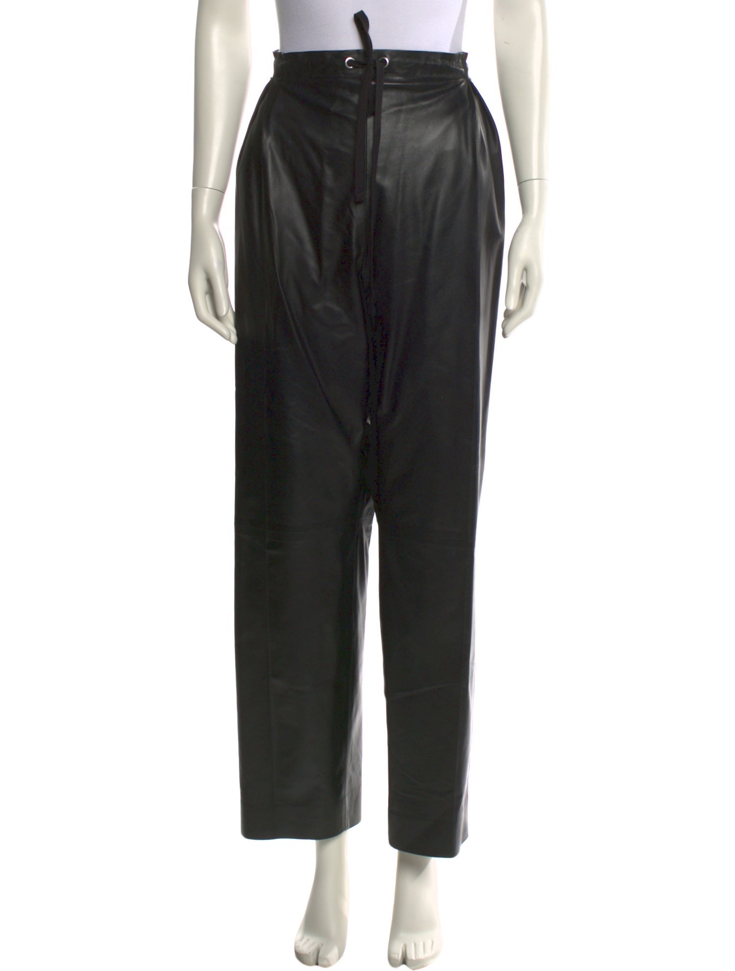 Khaite Lambskin Wide Leg Pants