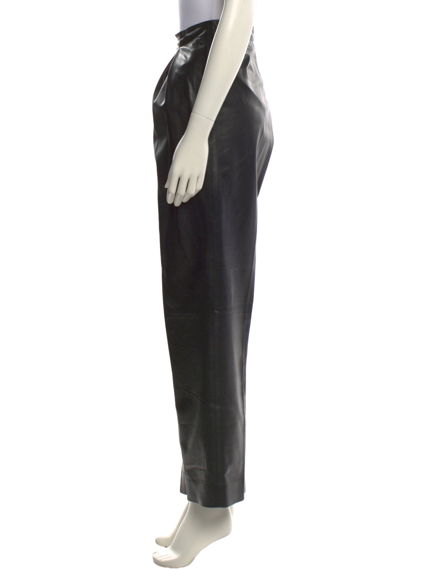 Khaite Lambskin Wide Leg Pants